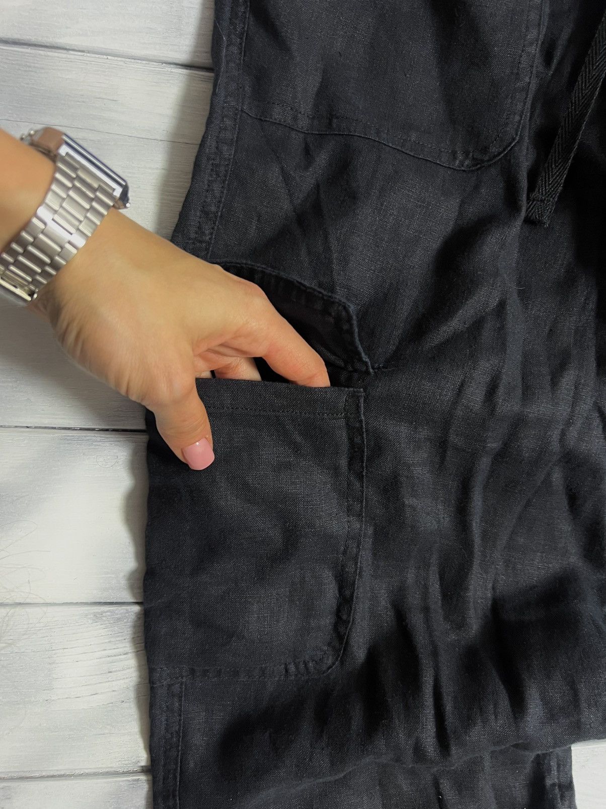 Japanese Brand × Nicole Miller Rare Pants 100% Linen Nikole Miller New York Jogger Size 32" / US 10 / IT 46 - 3 Thumbnail