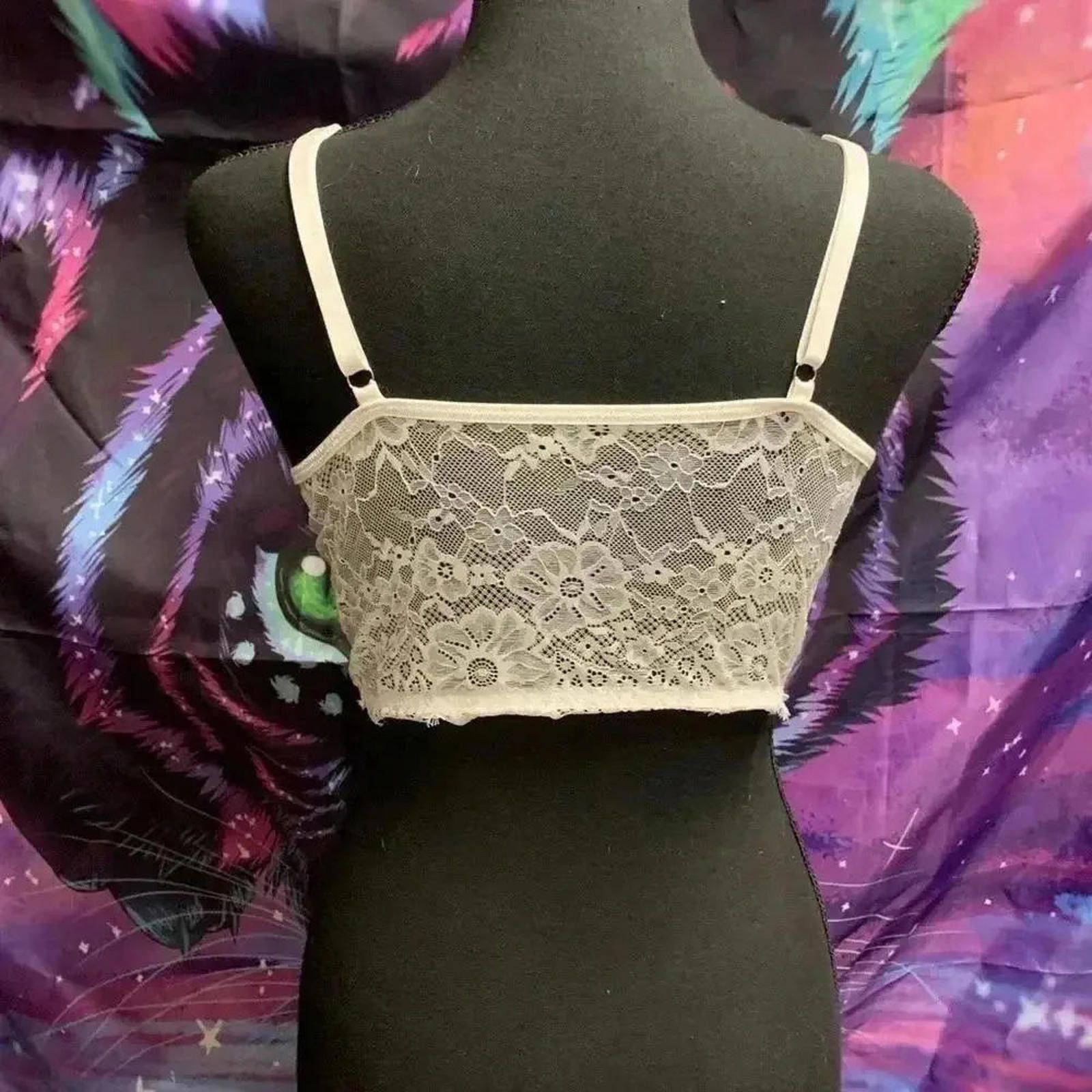 Designer Lace Crop Bralette - Elegant & Stylish Size ONE SIZE - 2 Thumbnail