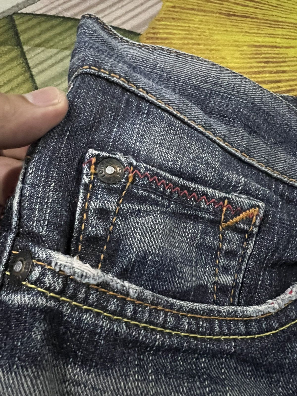 Edwin 💥Vintage Edwin Blue Trip Tokyo Japan Washed Jean Size US 31 - 10 Thumbnail