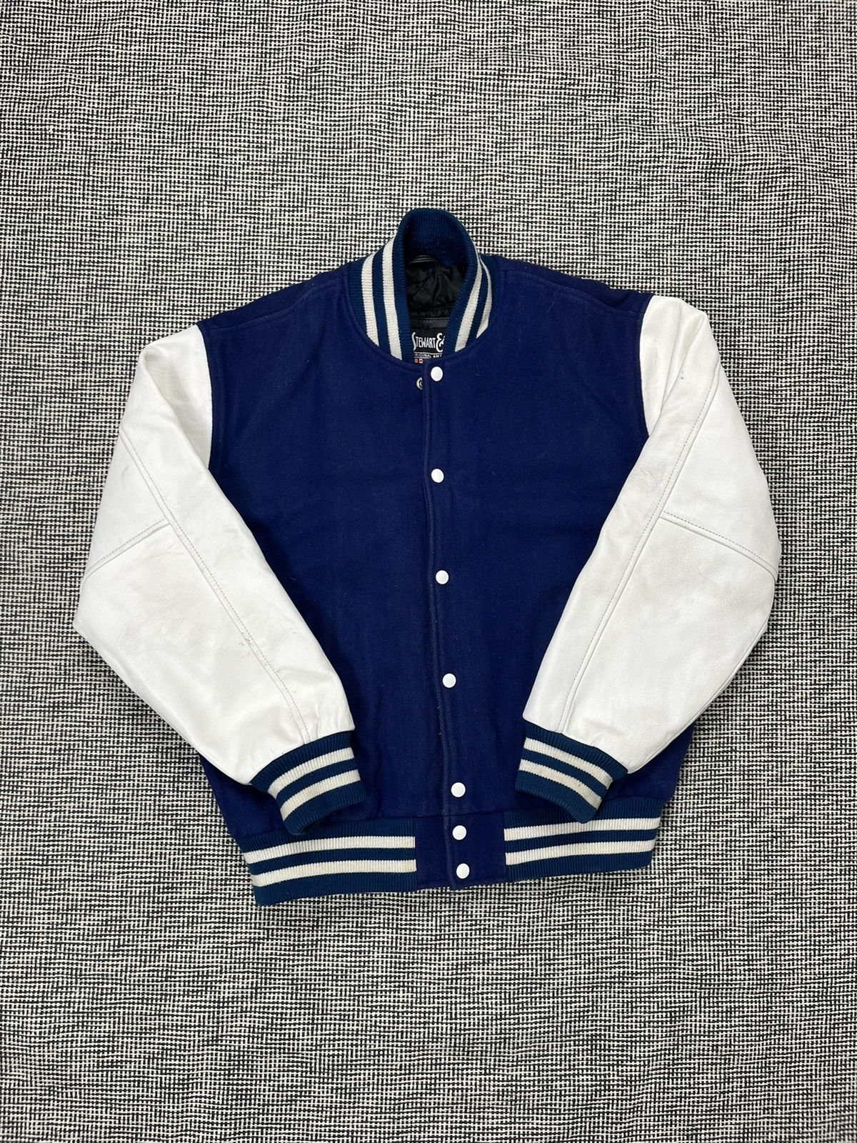 Stewart & Strauss Wool & leather blue stewart & strauss varsity jacket Size US L / EU 52-54 / 3 - 1 Thumbnail