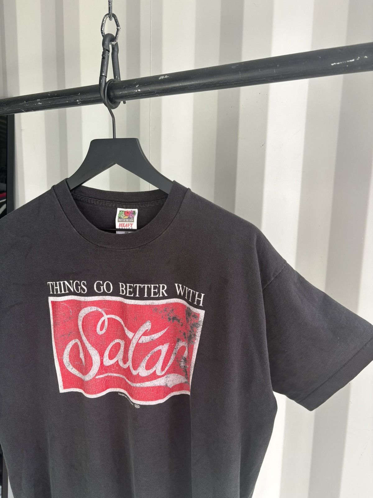 Vintage Vintage Better With Satan Shirt Distressed Faded GRUNGE Band Size US XL / EU 56 / 4 - 2 Thumbnail