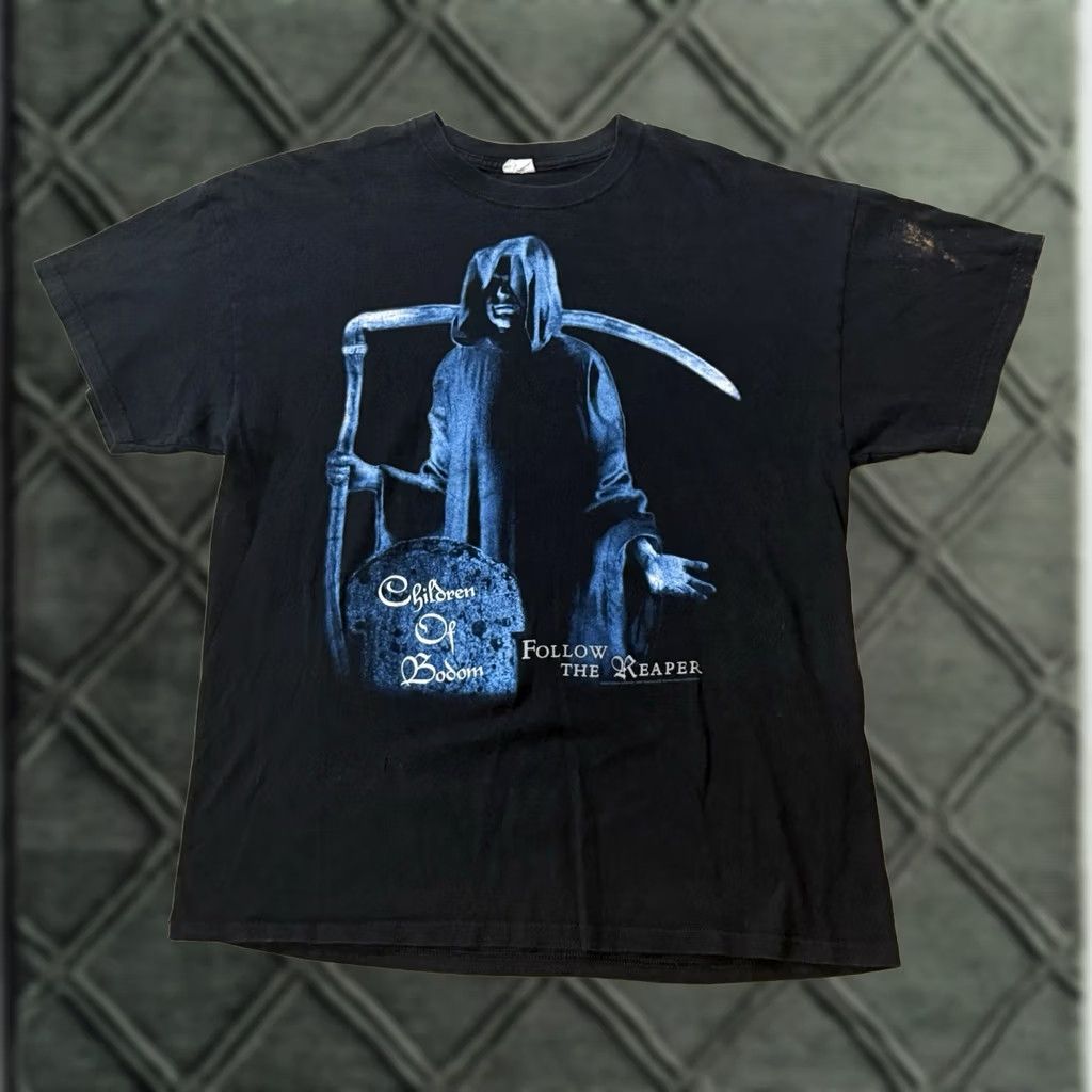Anvil VINTAGE Children Of Bodom Follow The Reaper Shirt XL Death Metal Horror Shirt (Anvil) Mens XL Black Blood Graphic Print 2000s 90s Rock Band T-Shirt Size US XL / EU 56 / 4 - 1 Thumbnail