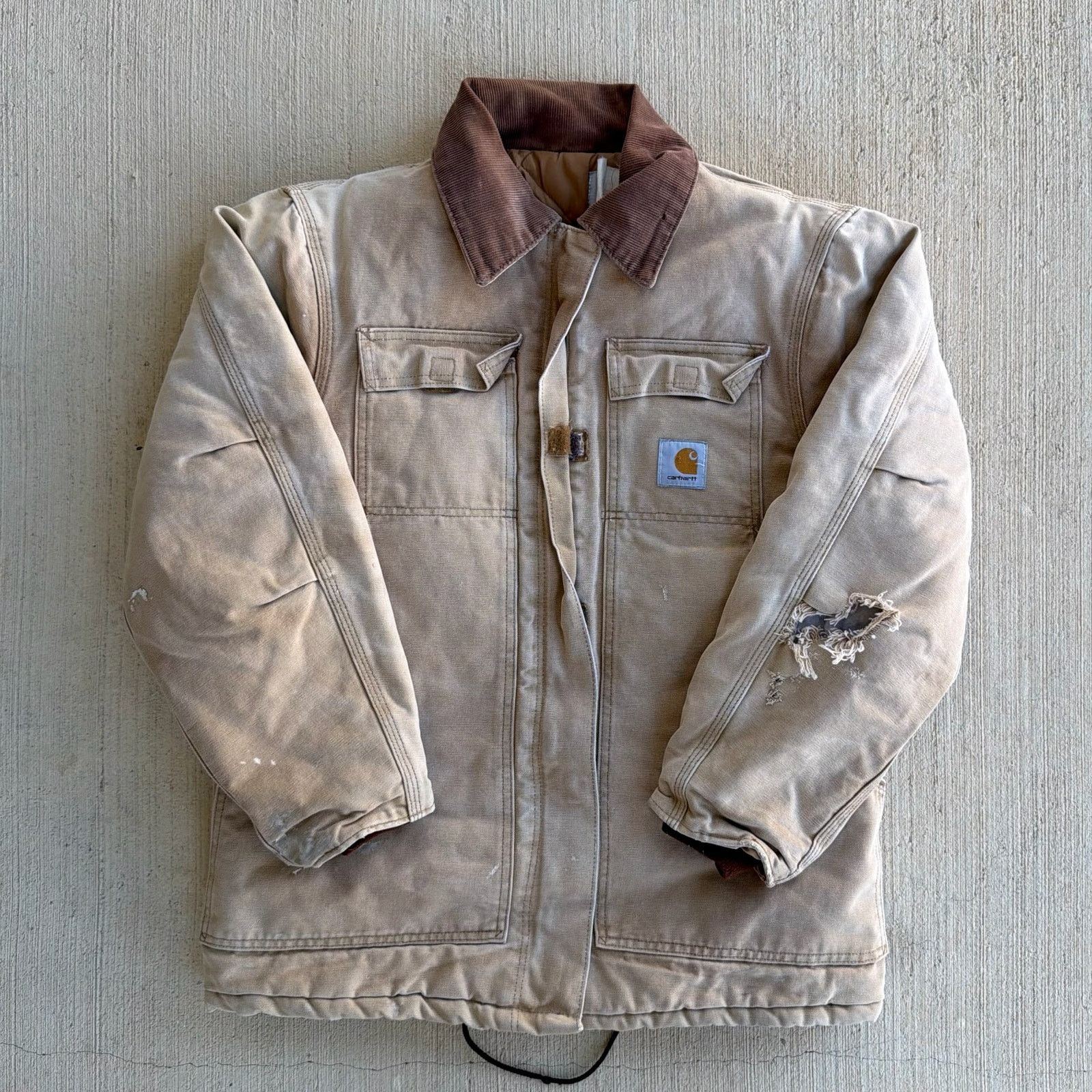 Carhartt × Vintage Carhartt faded brown arctic work wear jacket Size US S / EU 44-46 / 1 - 1 Thumbnail