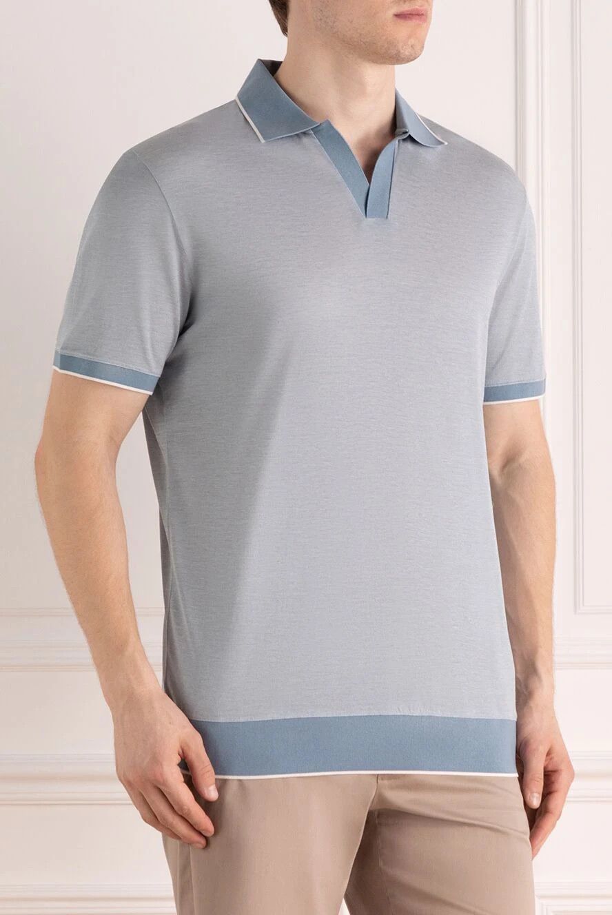 Loro Piana o1srvl11e0924 Oxford Polo Shirt in Grey Size US L / EU 52-54 / 3 - 1 Thumbnail