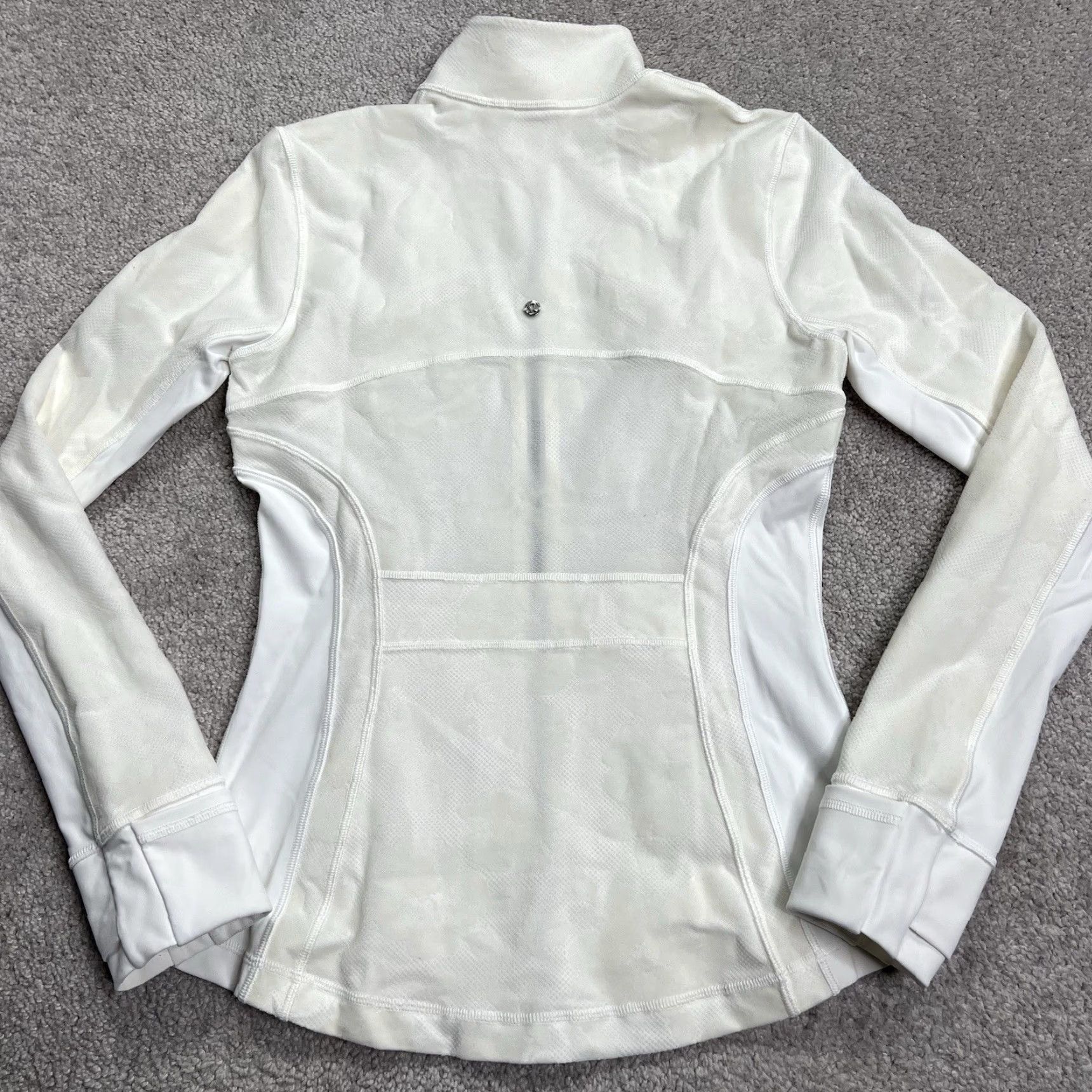 Lululemon Lululemon Define Jacket Women Size 6 Floral Texture White Ivory Full Zip Stretch Size M / US 6-8 / IT 42-44 - 7 Thumbnail