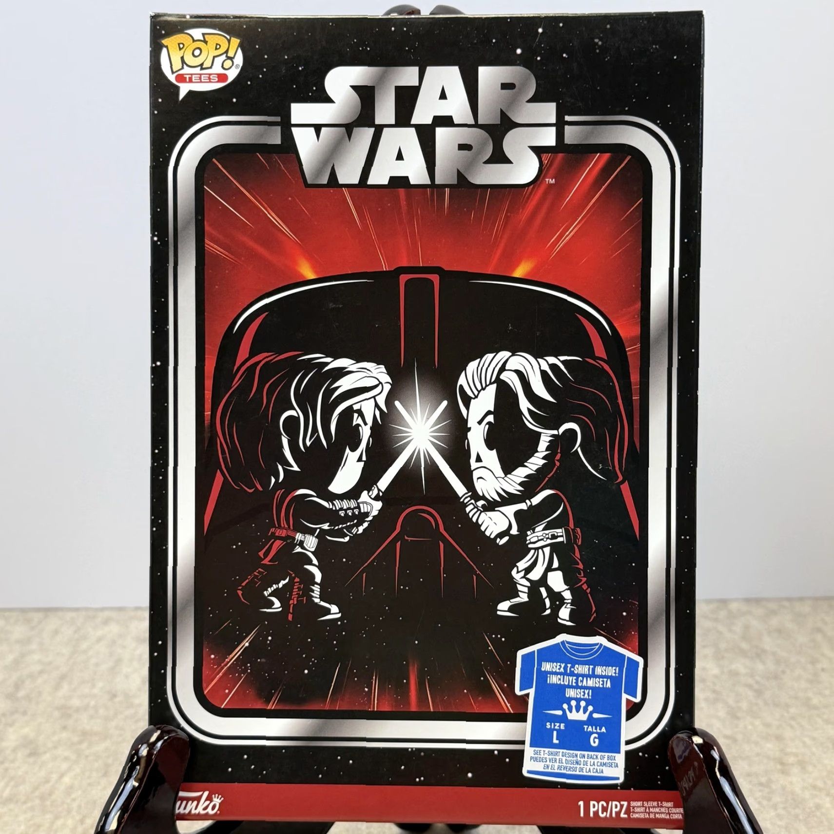 Star Wars VINTAGE Star Wars Shirt Mens Large Black Funko Pop Tees Anakin Vs Obi Wan Graphic Size US L / EU 52-54 / 3 - 8 Thumbnail