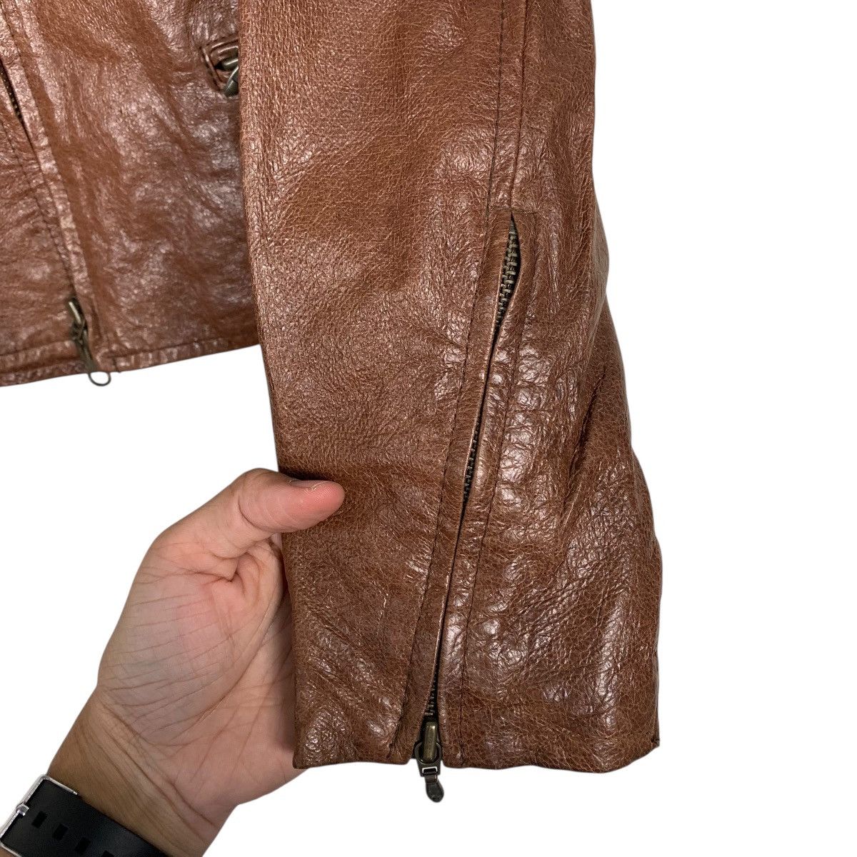Tornado Mart Tornado Mart Femme Biker Leather Jacket Size XS / US 0-2 / IT 36-38 - 13 Thumbnail