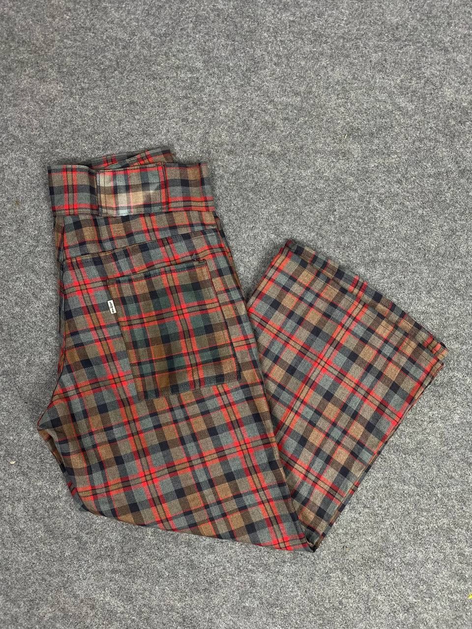 image of Archival Clothing x Levis 60S/70S Levis Sta Prest Checkered Bootcut Flare, Men's (Size 32)