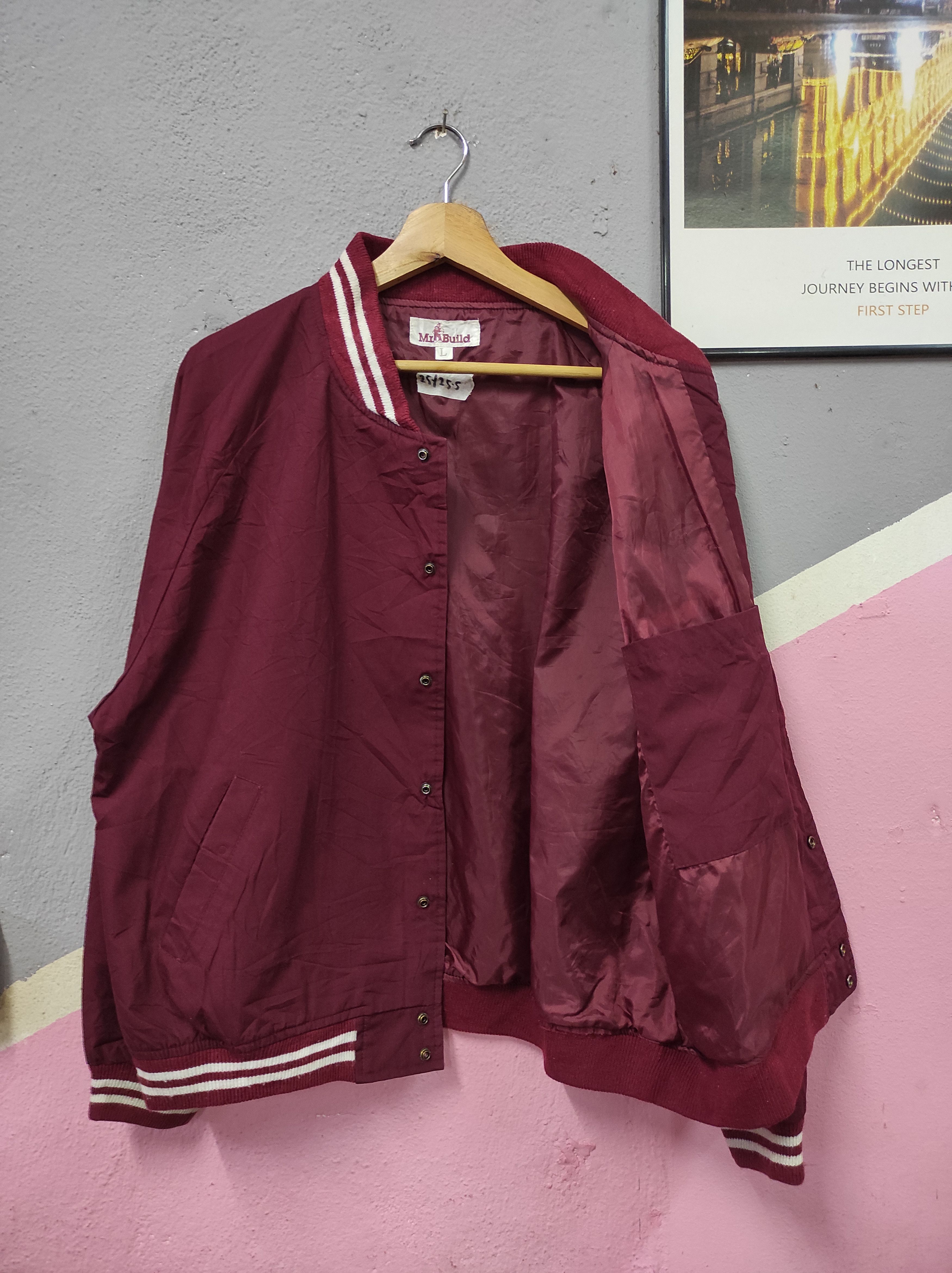 Japanese Brand MR BUILD VARSITY JACKET Size US L / EU 52-54 / 3 - 3 Thumbnail