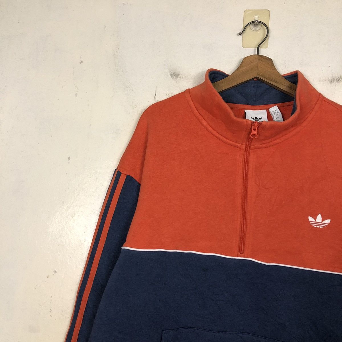 Adidas 📌Double Tone Adidas Anorak Half Zipper Sweater Size US M / EU 48-50 / 2 - 9 Thumbnail