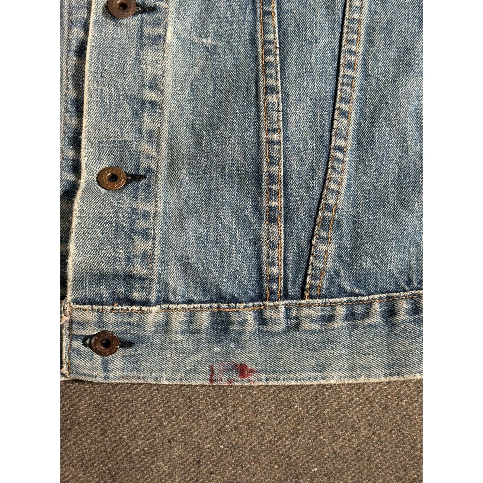 MadeWorn MadeWorn I Got Stoned Rolling Stones Denim Vest Jacket Rare Size US L / EU 52-54 / 3 - 4 Thumbnail