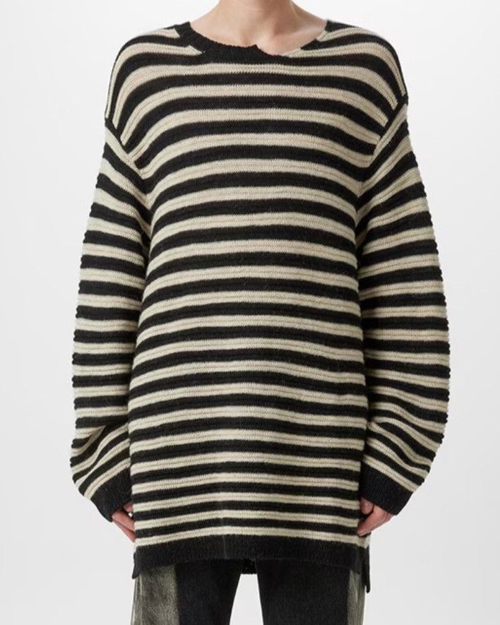 Yohji Yamamoto Asymmetric Striped Knit Size US L / EU 52-54 / 3 - 1 Thumbnail