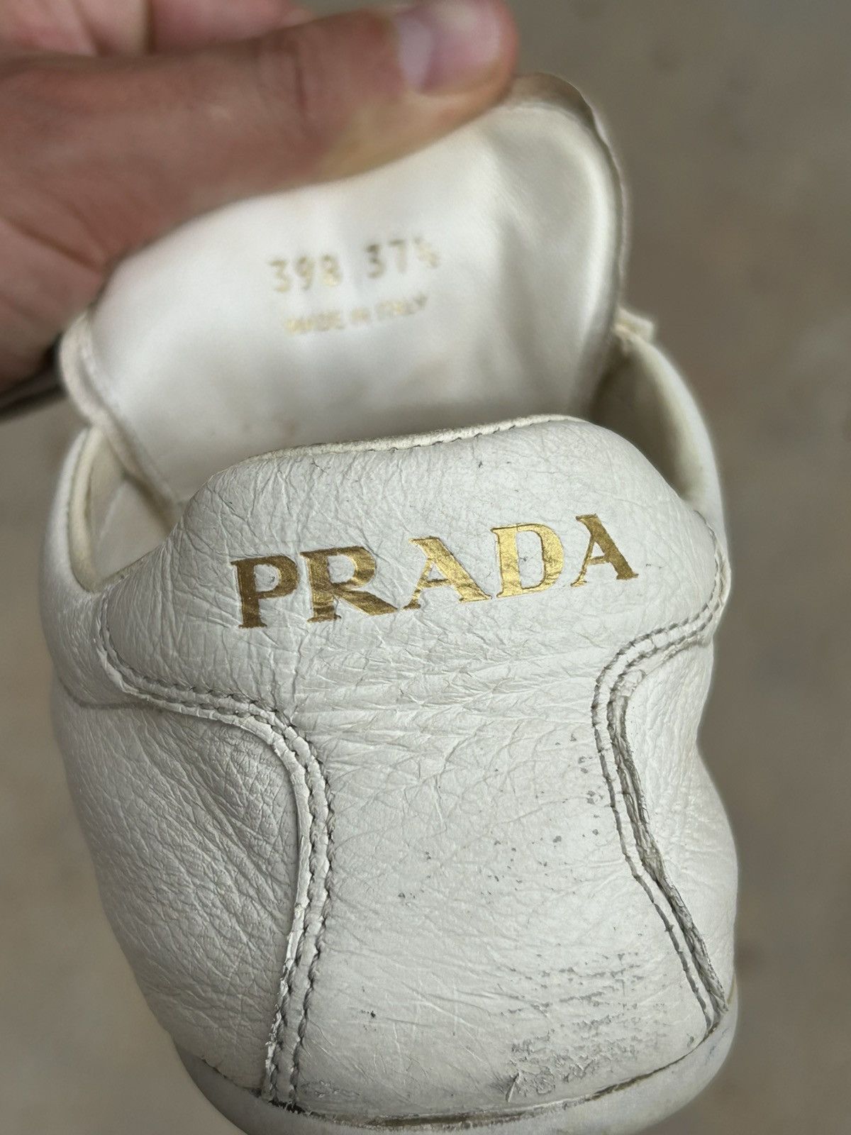 Prada Prada leather sneakers Size US 7.5 / IT 37.5 - 6 Thumbnail