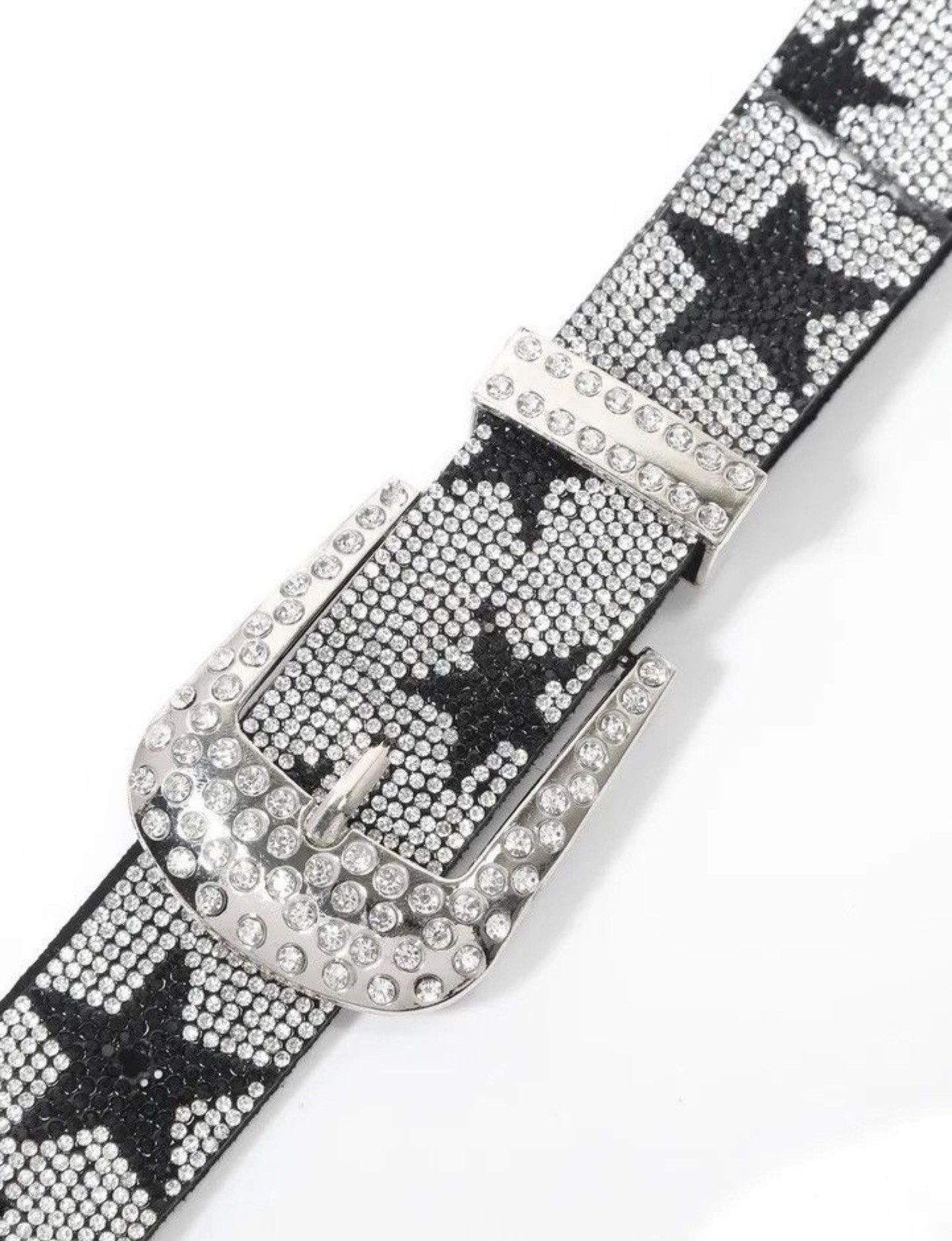 Japanese Brand × Leather Shiny Rhinestone Star Pu Leather Belt Size ONE SIZE - 2 Thumbnail