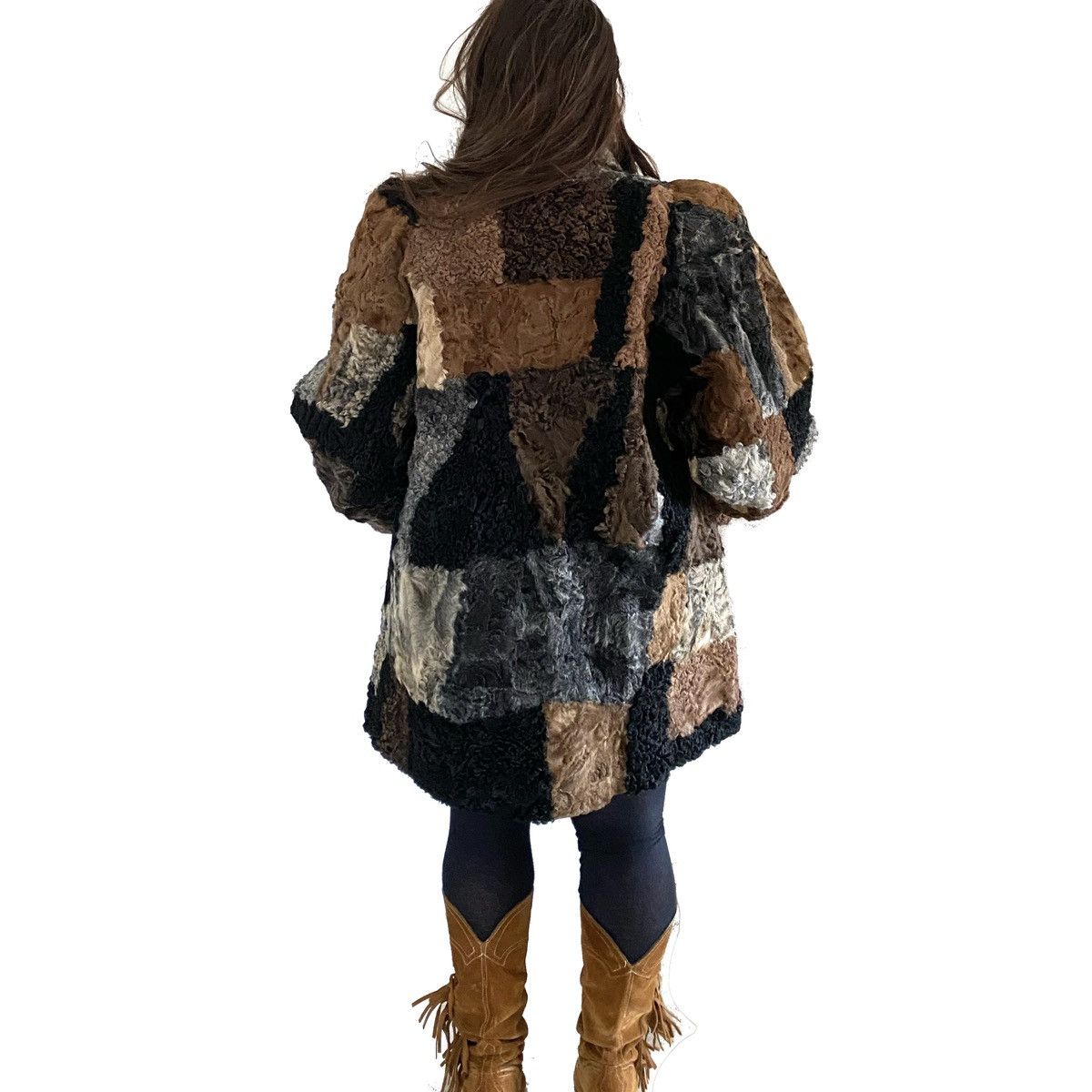Vintage Manteau Chic Patchwork Style Westerncore Vintage Size XL / US 12-14 / IT 48-50 - 4 Thumbnail
