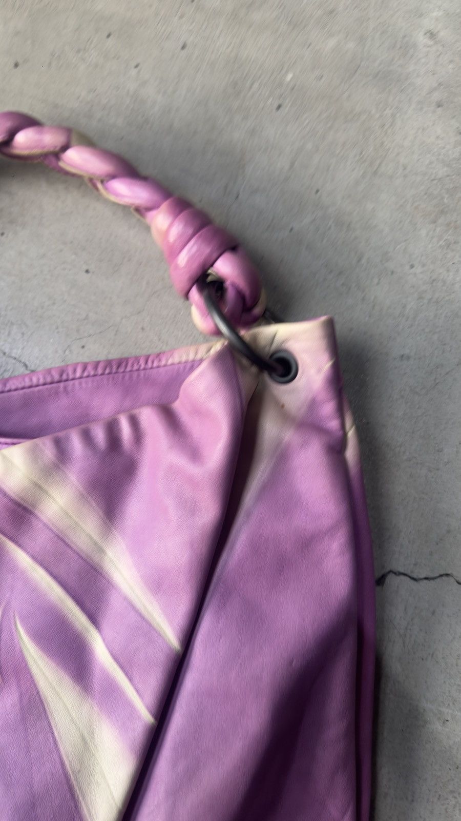 Bottega Veneta Bottega Veneta Violet Tye Dye Aquilone Fortune Cookie Hobo Size ONE SIZE - 7 Thumbnail