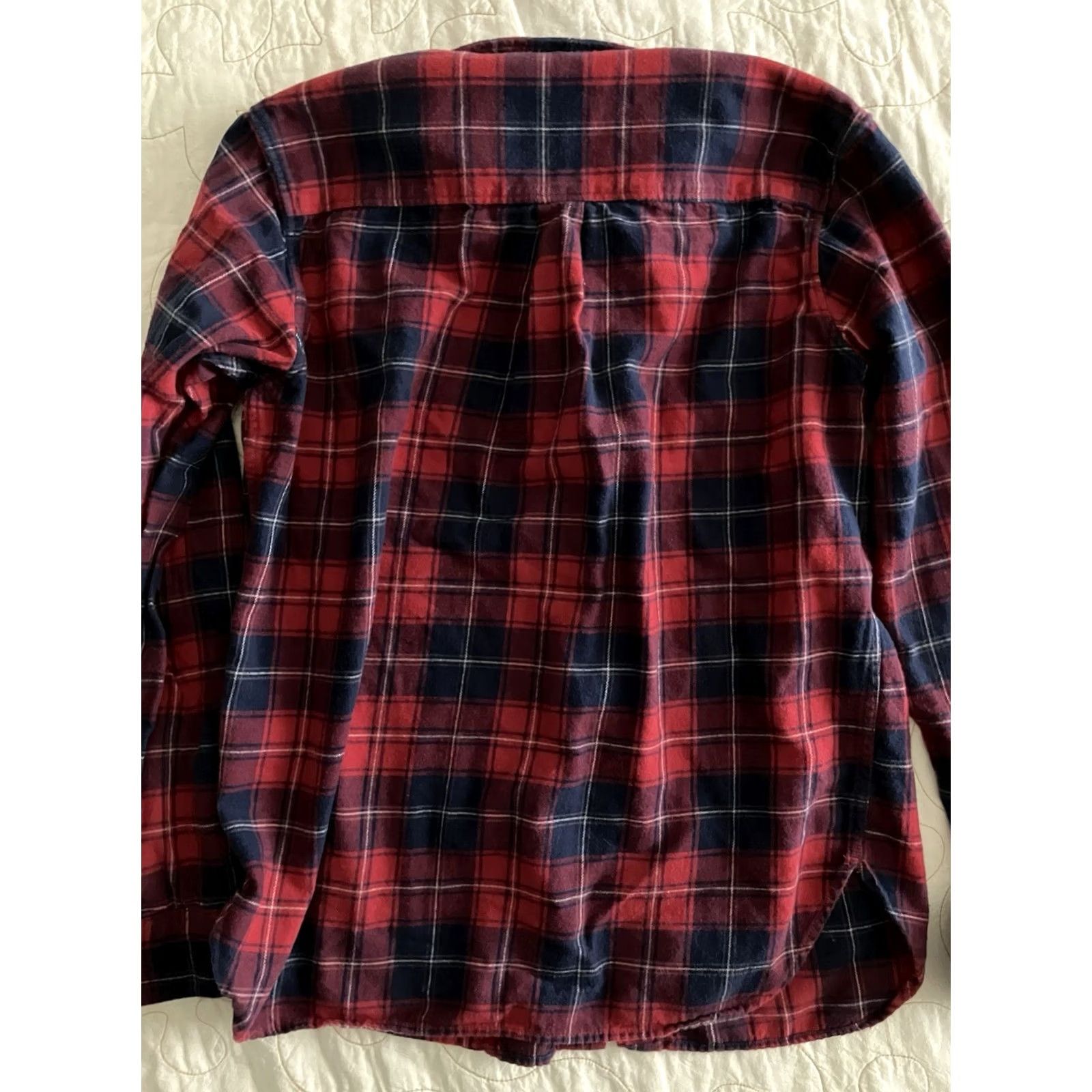 Uniqlo Uniqlo Button-Up Shirt Women S Multicolor Plaid Flannel Long Sleeve Pocketed Size S / US 4 / IT 40 - 7 Thumbnail
