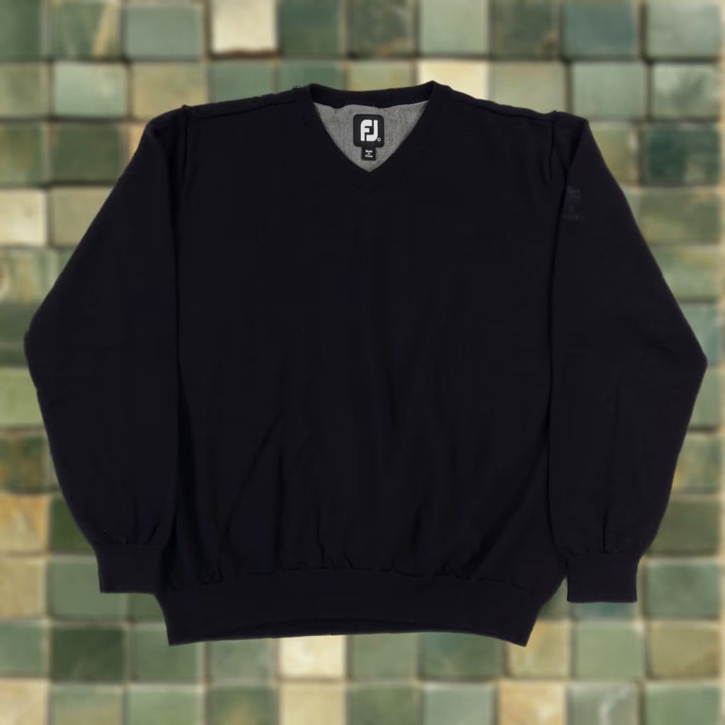 Footjoy FootJoy FJ Merino Wool Sweater Loch Lloyd Long Sleeve Black V-Neck Mens L Size US L / EU 52-54 / 3 - 1 Thumbnail