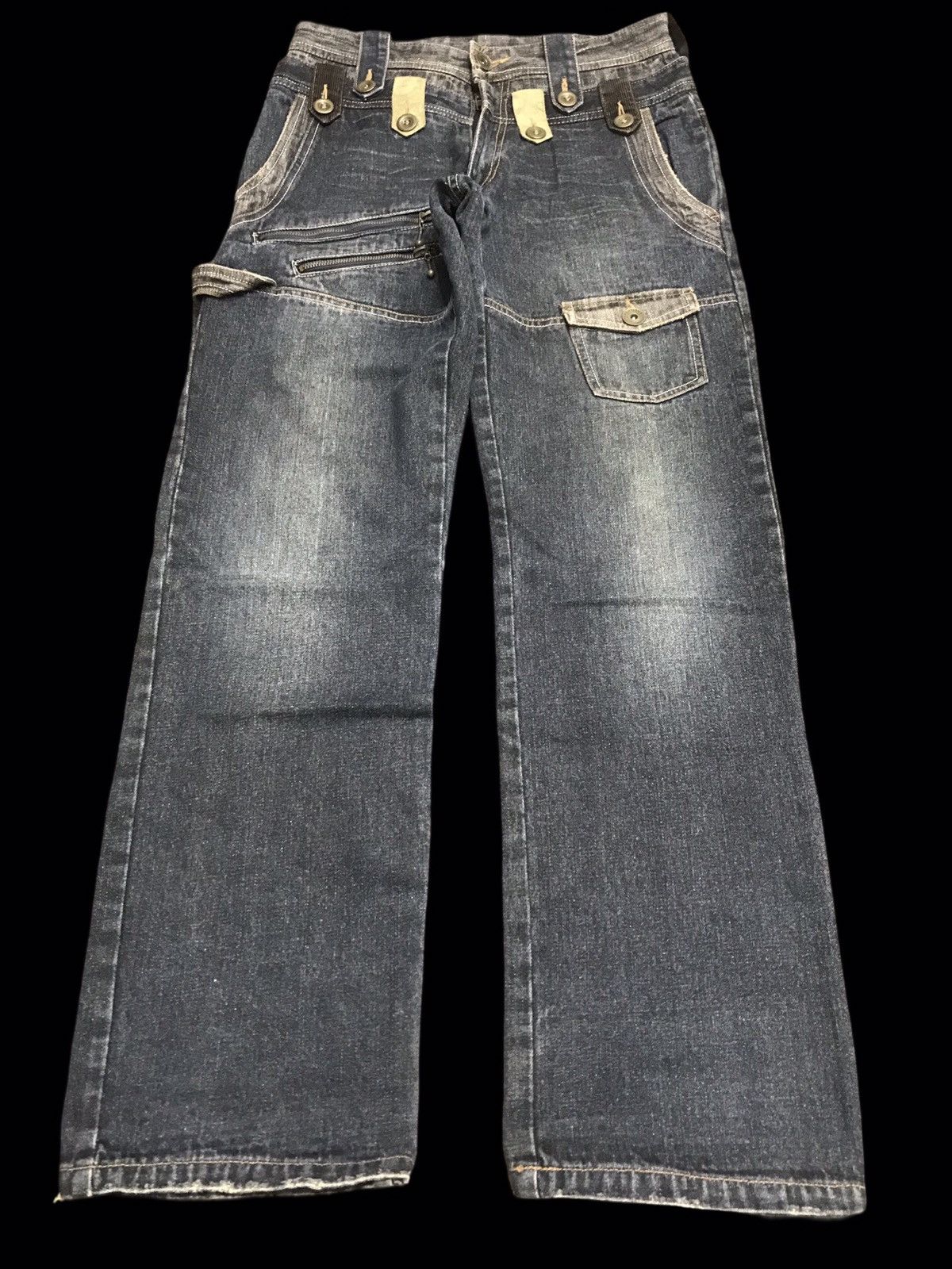 Designer 💥DOUBLE WAIST💥GUMU INT Double Waist Multipocket Punk Denim Size US 30 / EU 46 - 1 Thumbnail