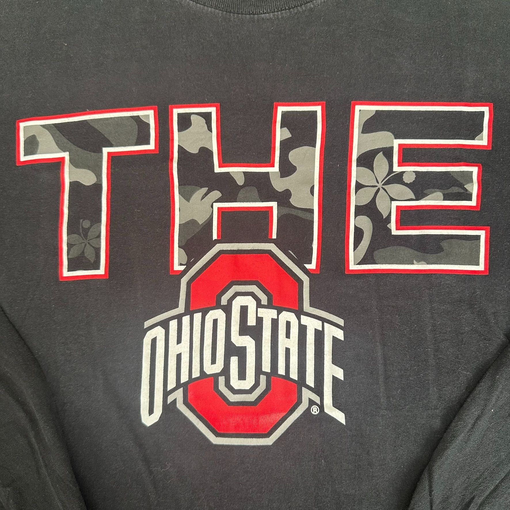 NCAA Ohio State Buckeyes Long Sleeve T-Shirt Black Camo Logo NCAA Size US M / EU 48-50 / 2 - 2 Thumbnail