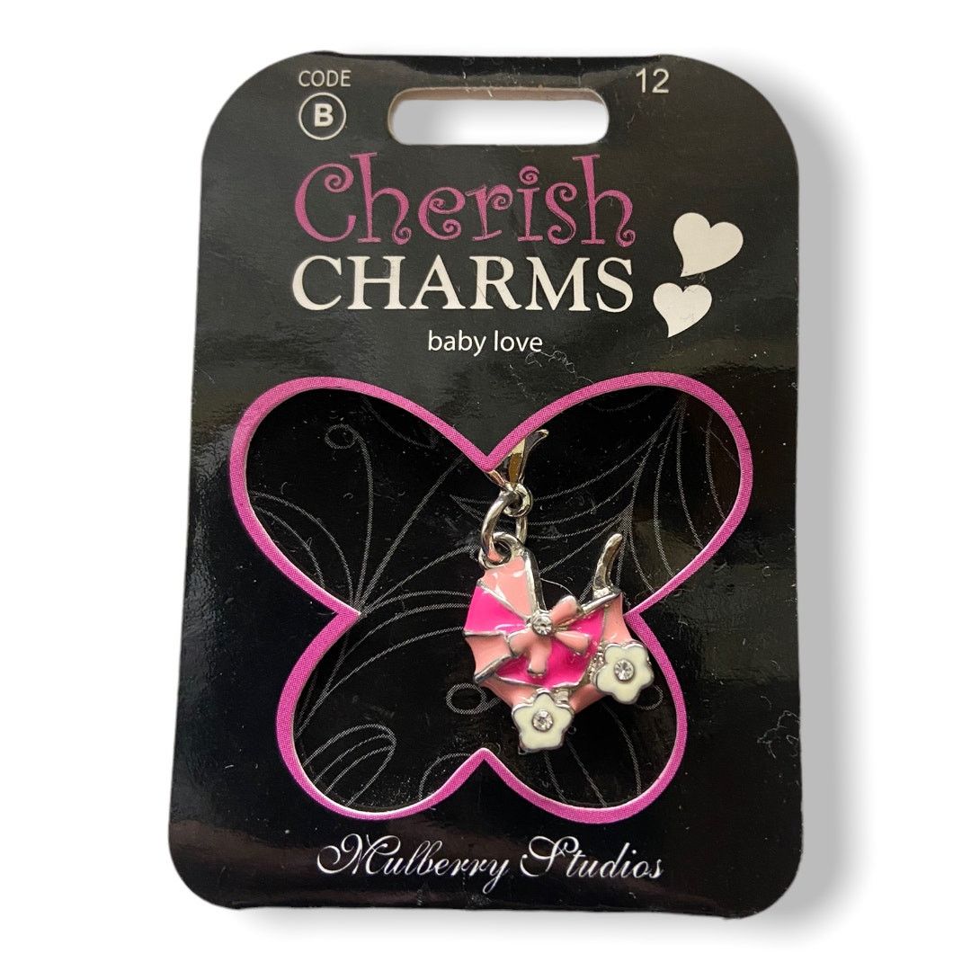 Other Cherish Charms PINK Baby Carriage Love Charm NEW Size ONE SIZE - 1 Thumbnail