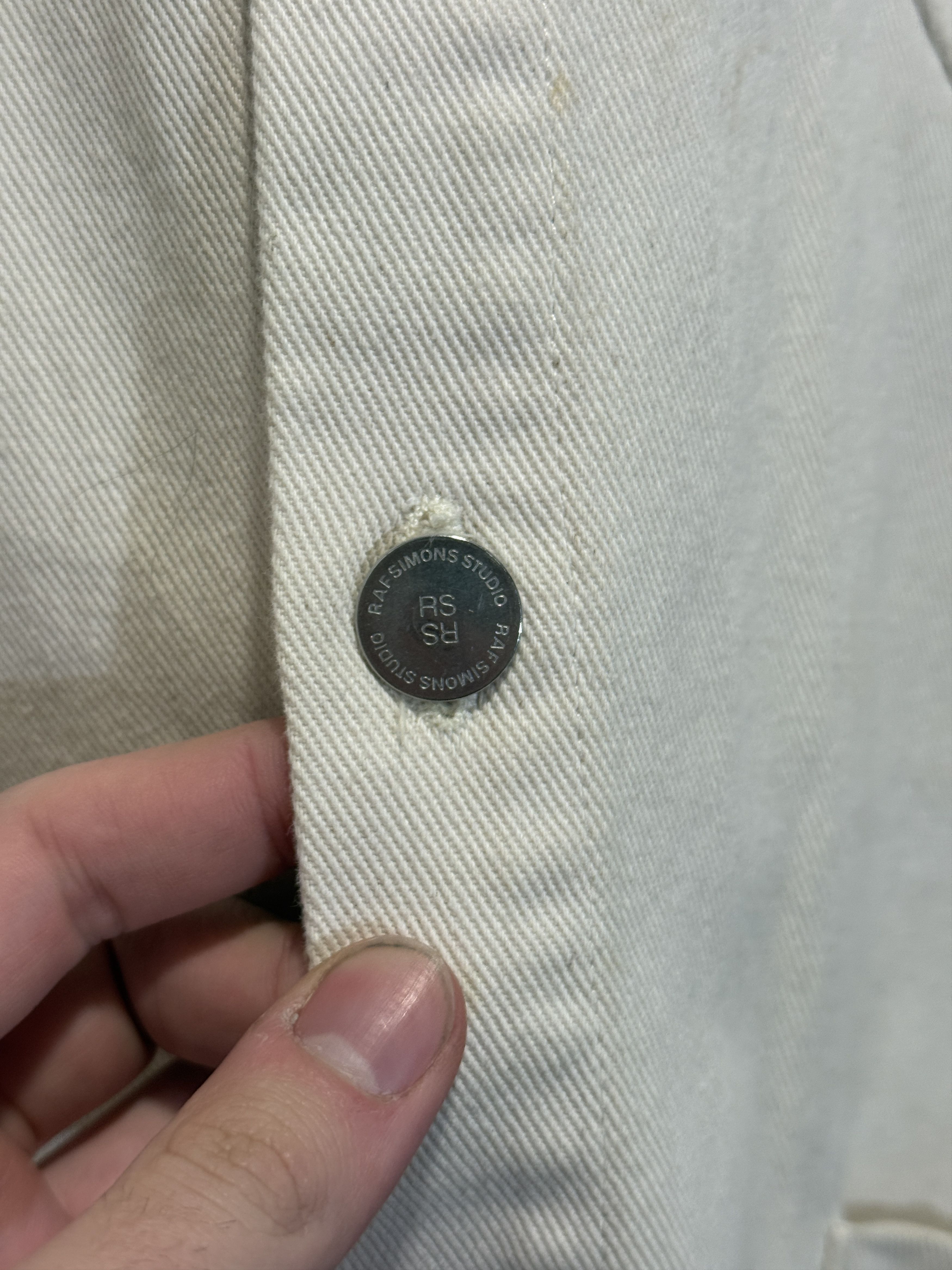 Raf Simons SS20 Beige Denim Jacket Size US M / EU 48-50 / 2 - 5 Thumbnail