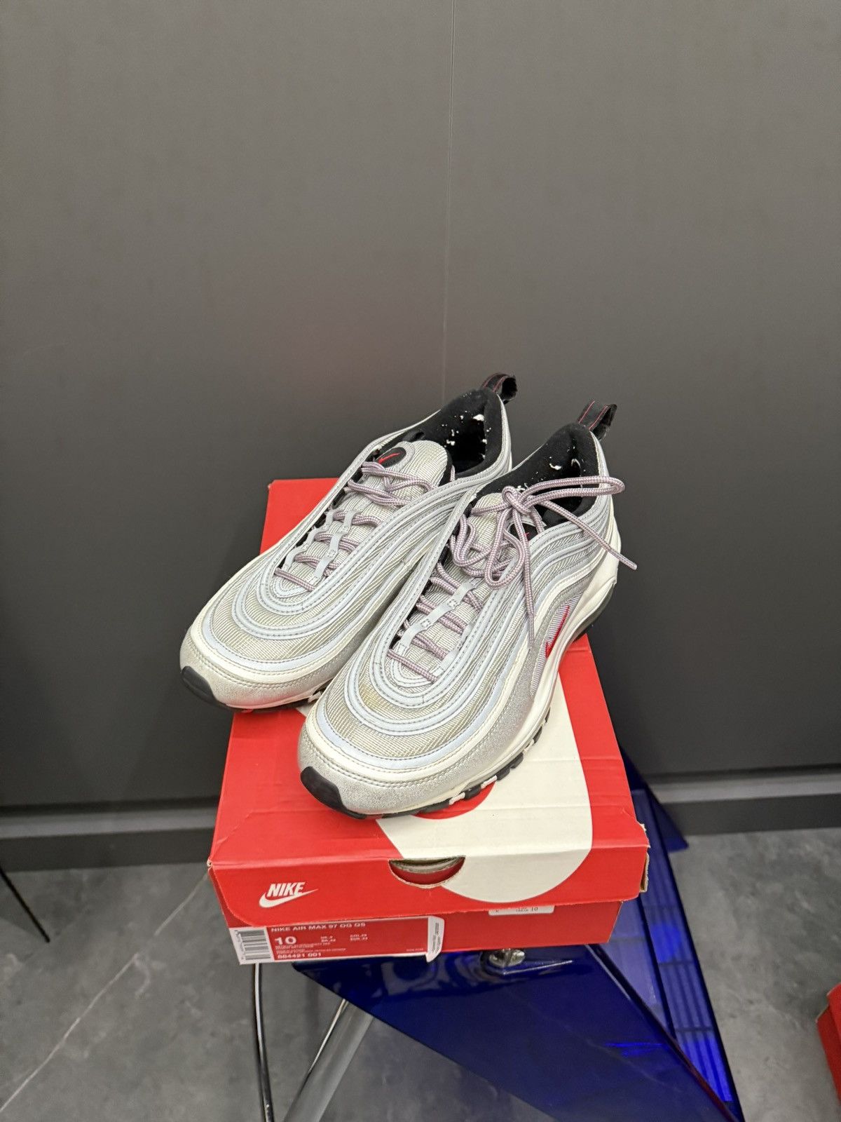 Nike Nike Air Max 97 OG QS Silver Bullet 2017 884421-001 Size US 10 / EU 43 - 2 Thumbnail