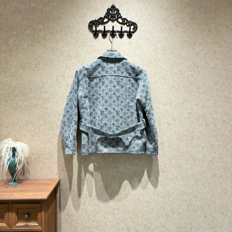 Louis Vuitton Louis Vuitton Grey presbyopic print belt jacket Size XS / US 0-2 / IT 36-38 - 2 Thumbnail