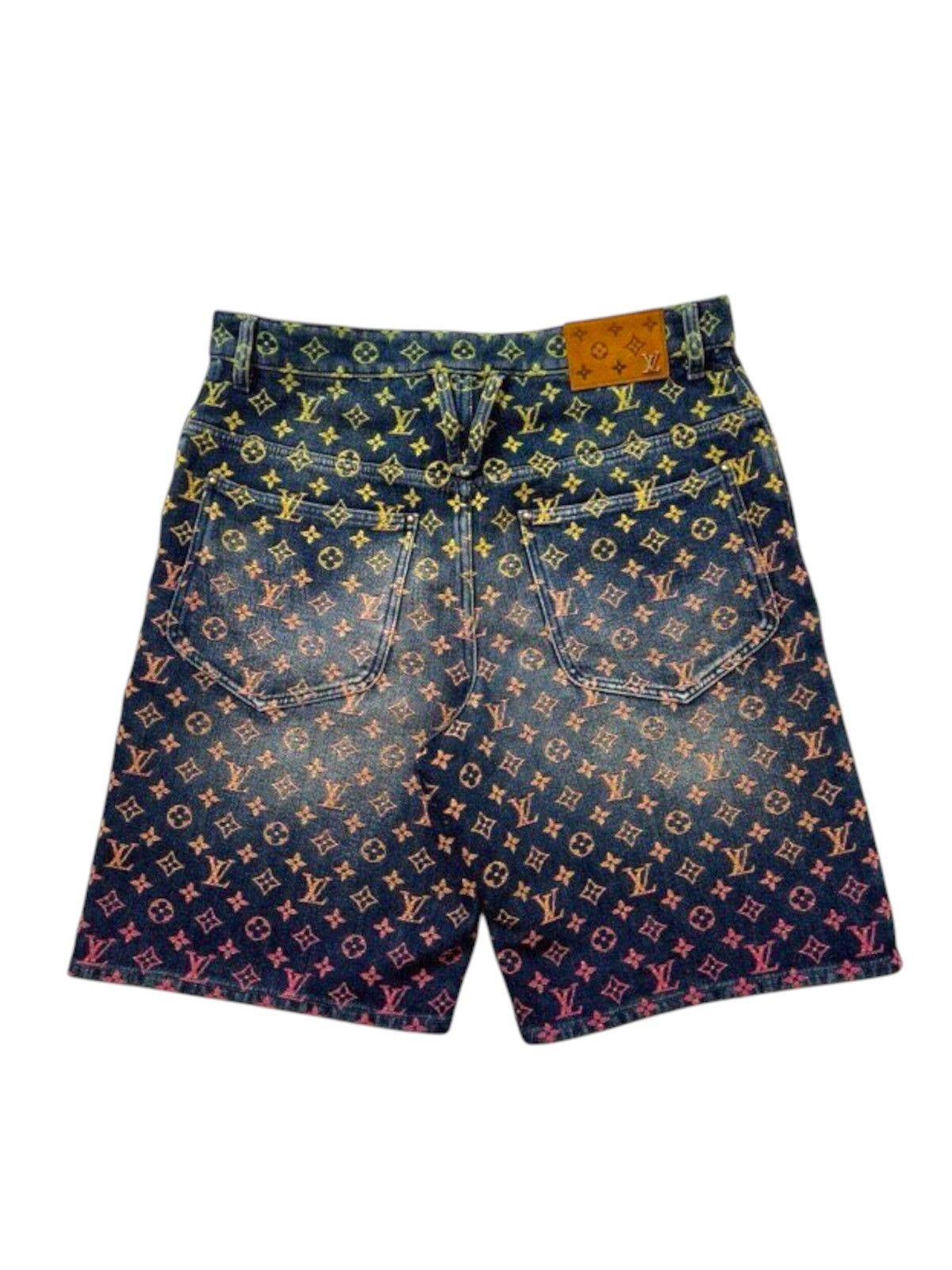 Louis Vuitton Louis Vuitton 34 Rainbow Monogram Denim Short Size US 34 / EU 50 - 2 Thumbnail