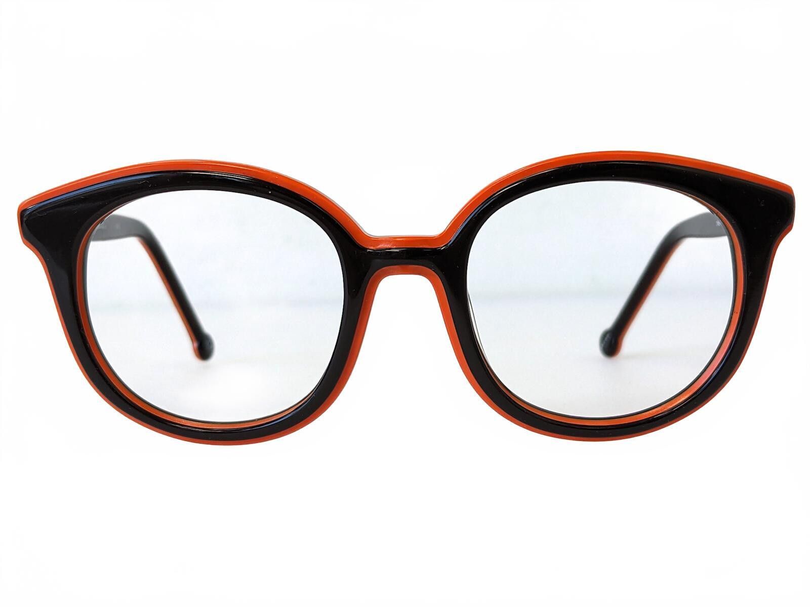 l.a.Eyeworks L.A.Eyeworks Sippy Cup 782 Eyeglasses Japan Orange Round Size ONE SIZE - 2 Thumbnail