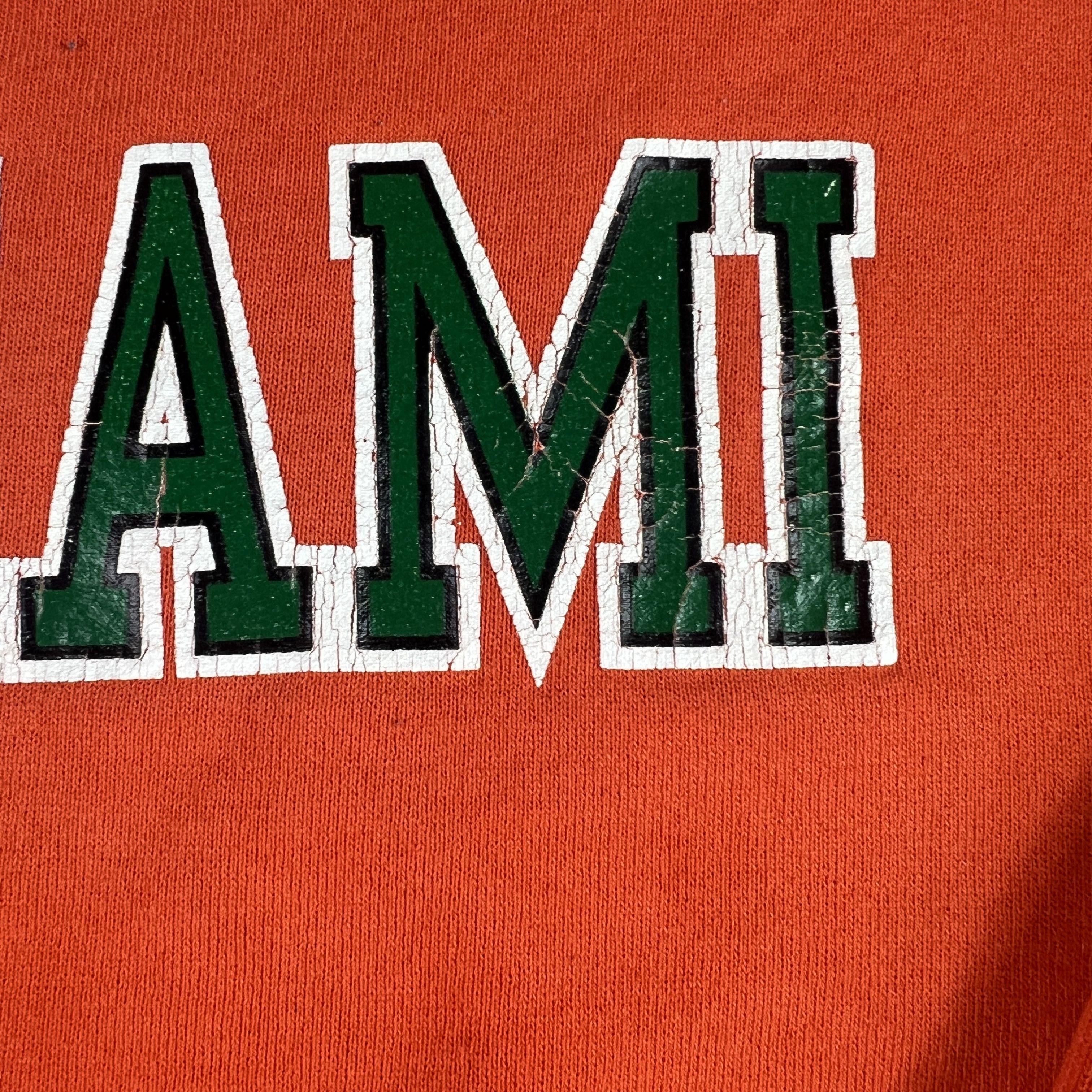 Soffe VTG 80s Miami Hurricanes Sweatshirt Orange Crewneck USA Size US M / EU 48-50 / 2 - 7 Thumbnail