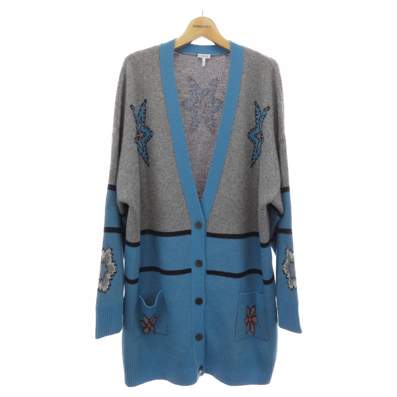 Loewe Loewe Loewe Wool Cardigan Textile Tops S3298140SM DUTY FREE for USA Size ONE SIZE - 1 Thumbnail