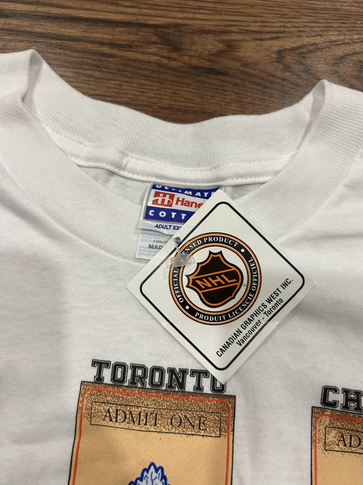 Hanes × NHL × Vintage Vintage NHL Original 6 T Shirt By Hanes Rare 90s XXL Size US XXL / EU 58 / 5 - 3 Thumbnail