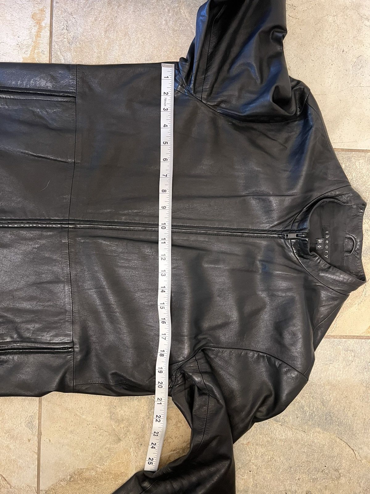 Hooded Theory Leather Coat Theory Lamb Leather Cafe Racer Jacket