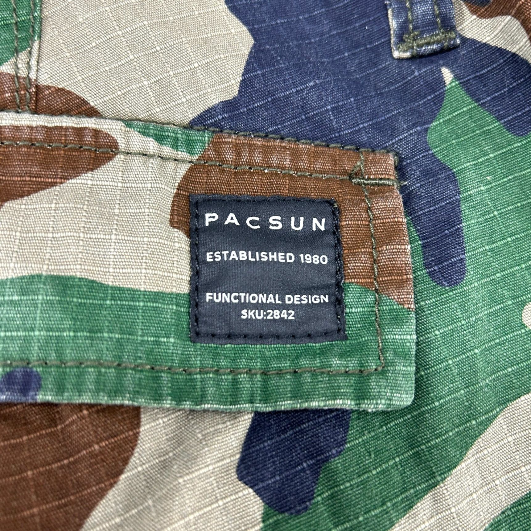 Pacsun VINTAGE PacSun Pants Mens 30x30 Camo Cargo Straight Combat Military Ripstop Woodland Size US 30 / EU 46 - 3 Thumbnail
