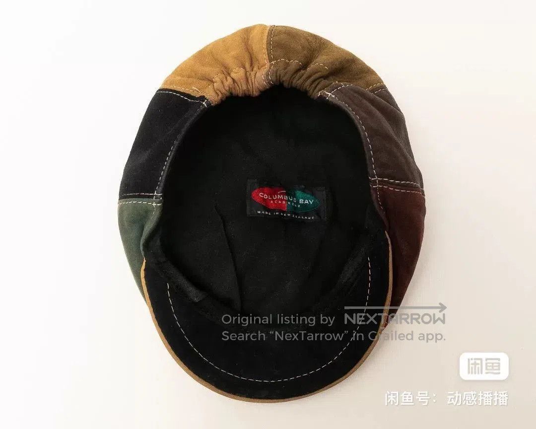 Vintage COLUMBUS BAY Kangaroo Leather Newsboy Cap. Size ONE SIZE - 6 Thumbnail