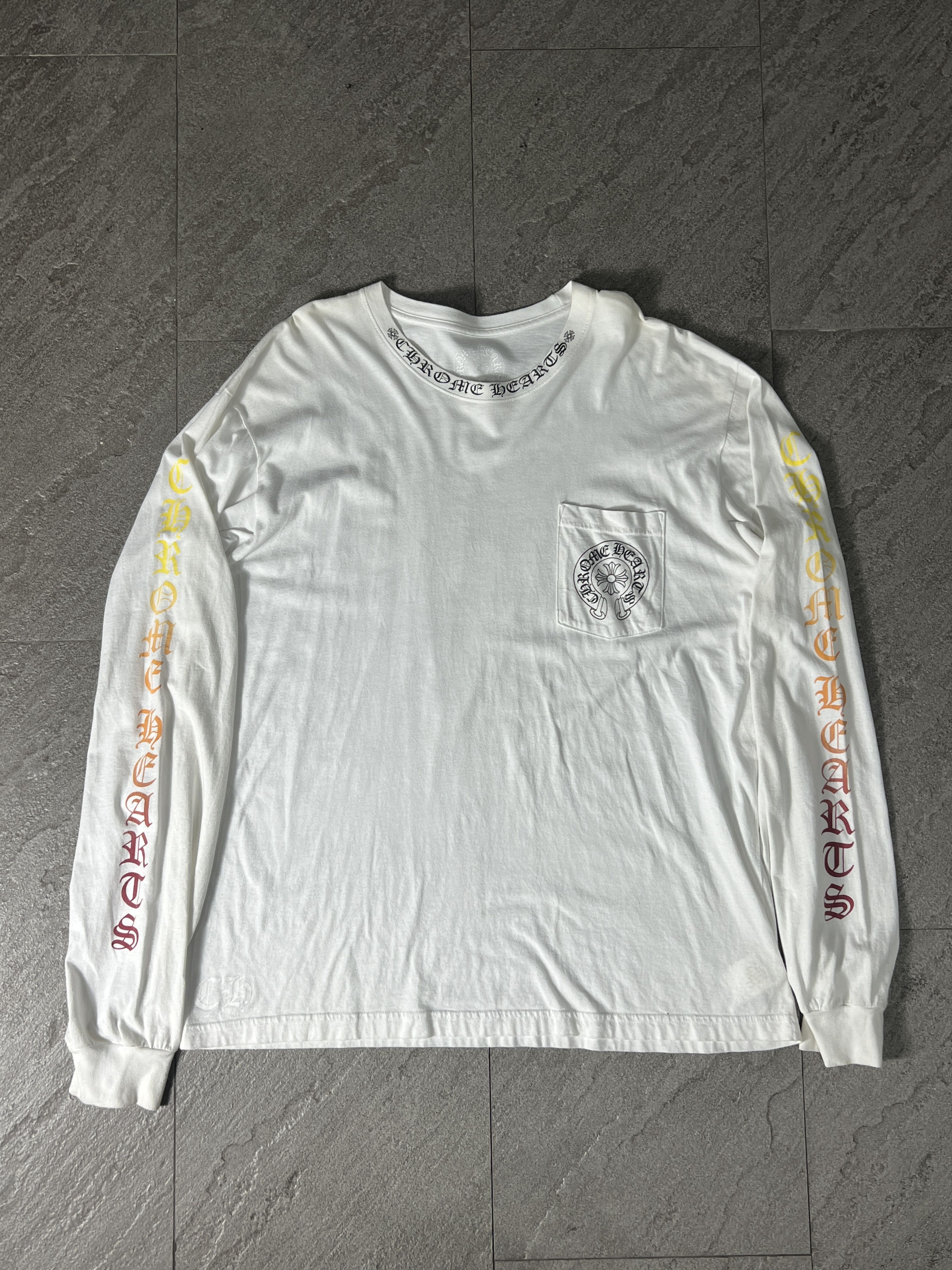 Chrome Hearts Chrome Hearts Gradient Logo L/S Tee White XL USA Size US XL / EU 56 / 4 - 1 Thumbnail