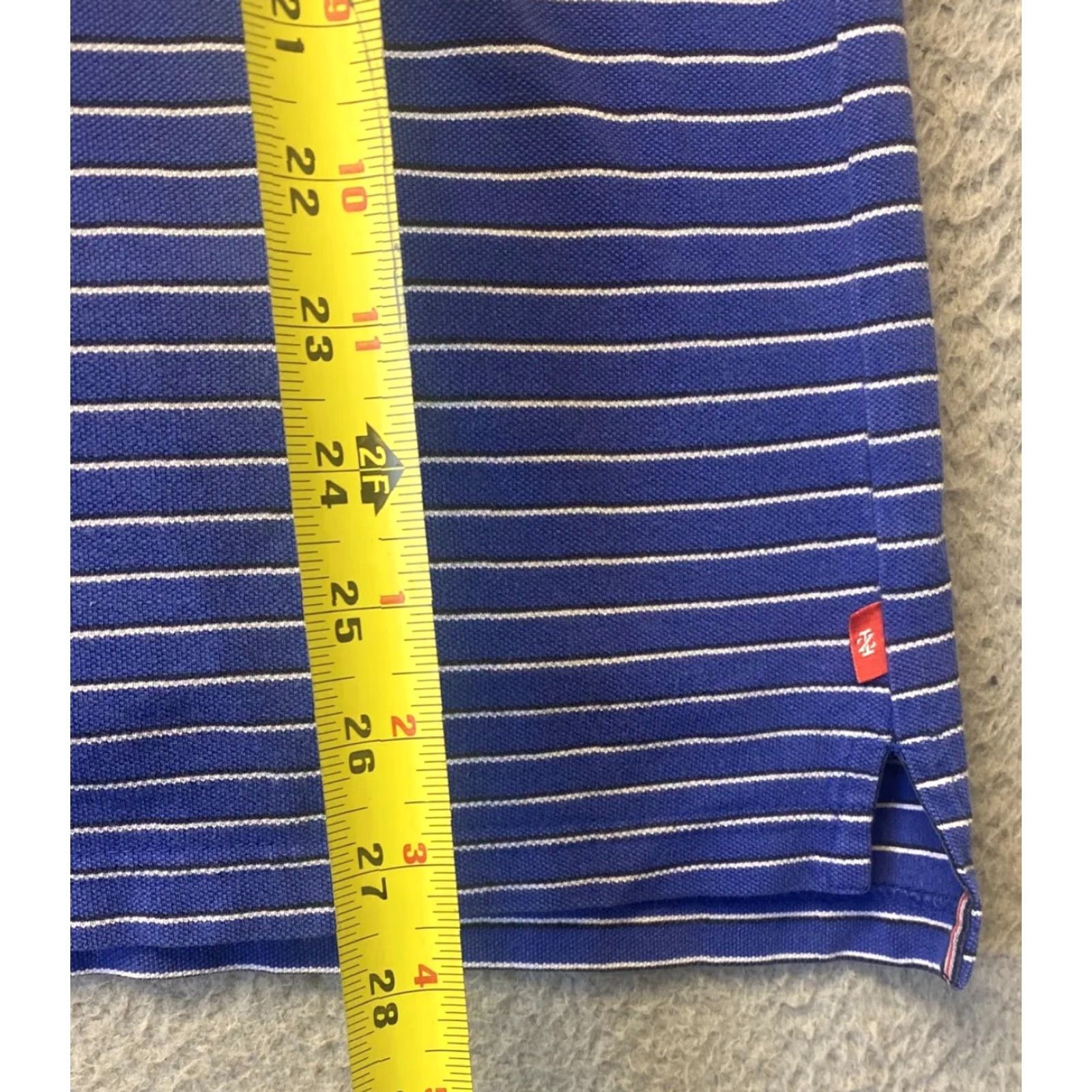 Izod IZOD Polo Shirt Mens Large Blue Stripe Short Sleeve/105-27 Size US L / EU 52-54 / 3 - 5 Thumbnail
