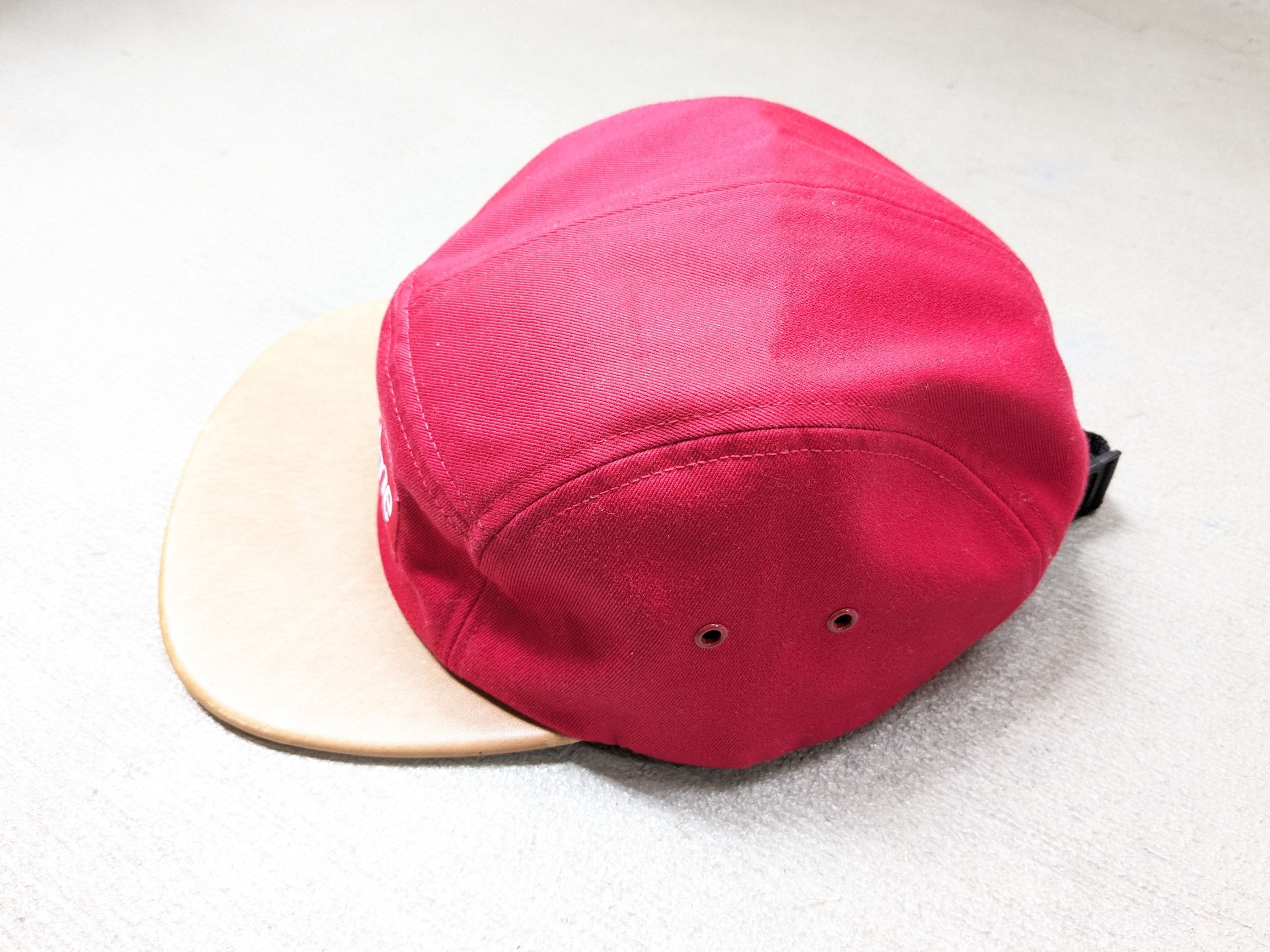 Supreme Supreme Expedition Leather Visor Camp Cap Red Brown BOGO Size ONE SIZE - 6 Thumbnail