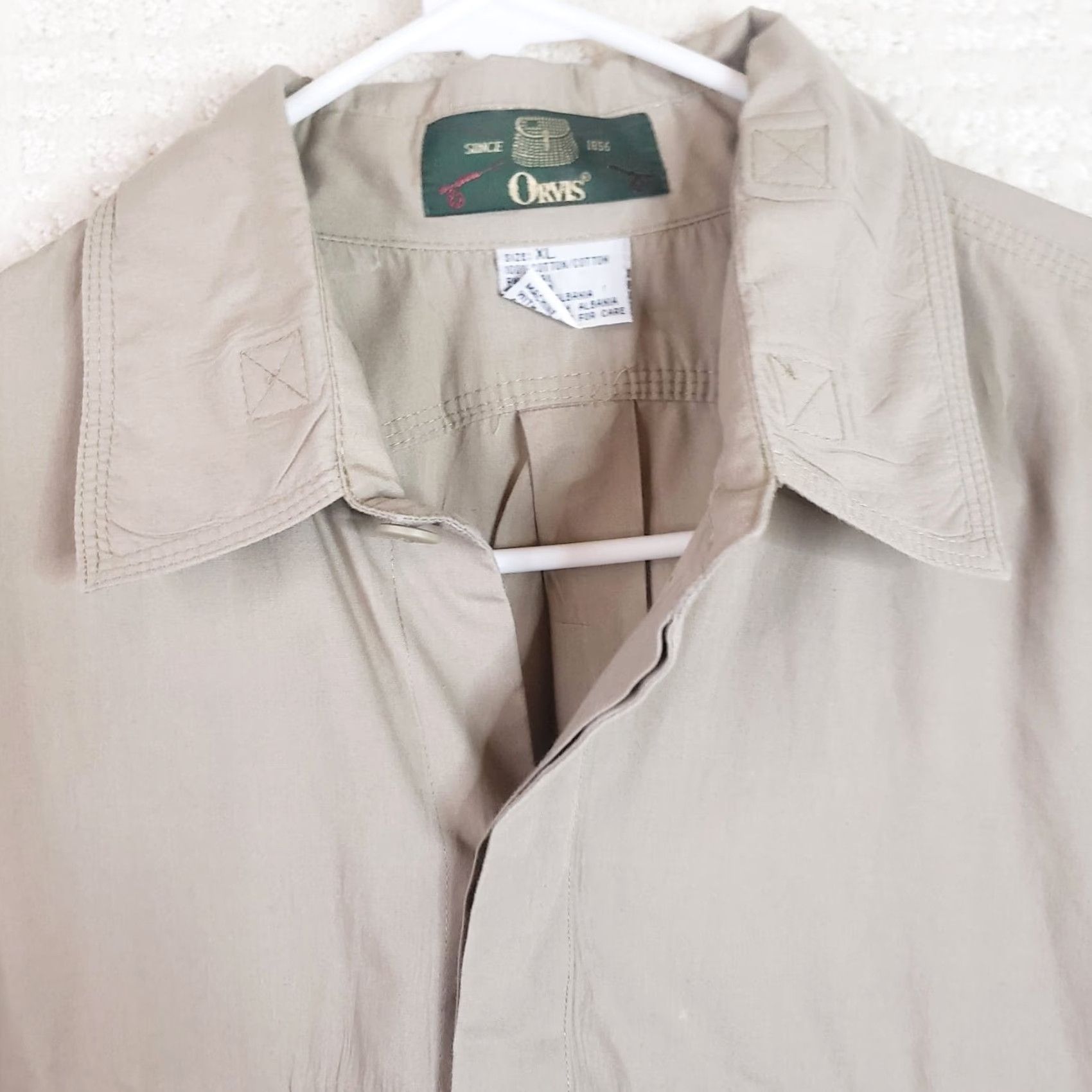 Orvis VINTAGE Orvis Brown Check Roll Sleeve Fishing shirt Men’s XL Oversized Size US XL / EU 56 / 4 - 5 Thumbnail