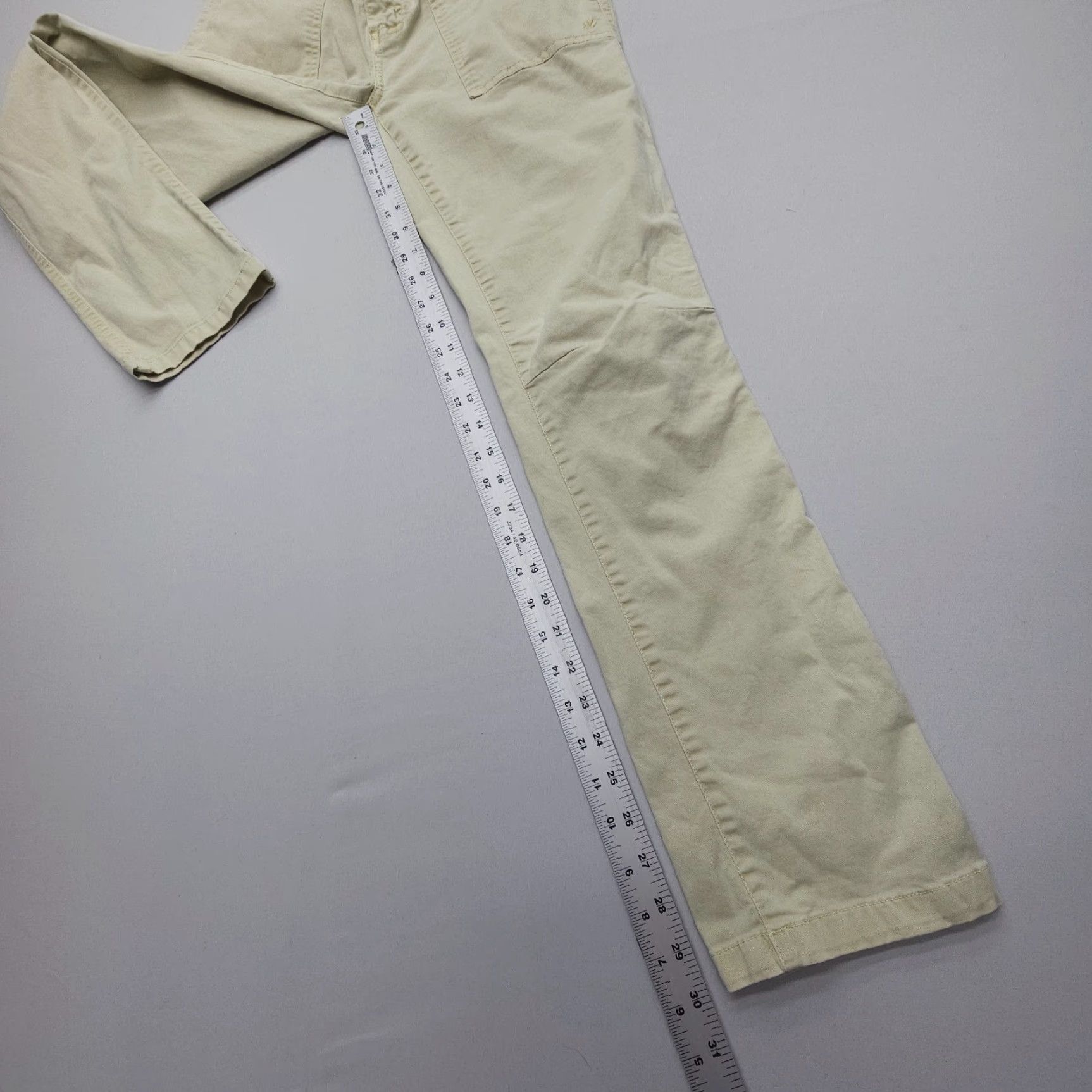 Gramicci Gramicci Slim Pants Womens 6 Light Yellow Cotton Hiking Outdoor Chino Slim Low Rise 30in Inseam Pockets Size 28" / US 6 / IT 42 - 6 Thumbnail