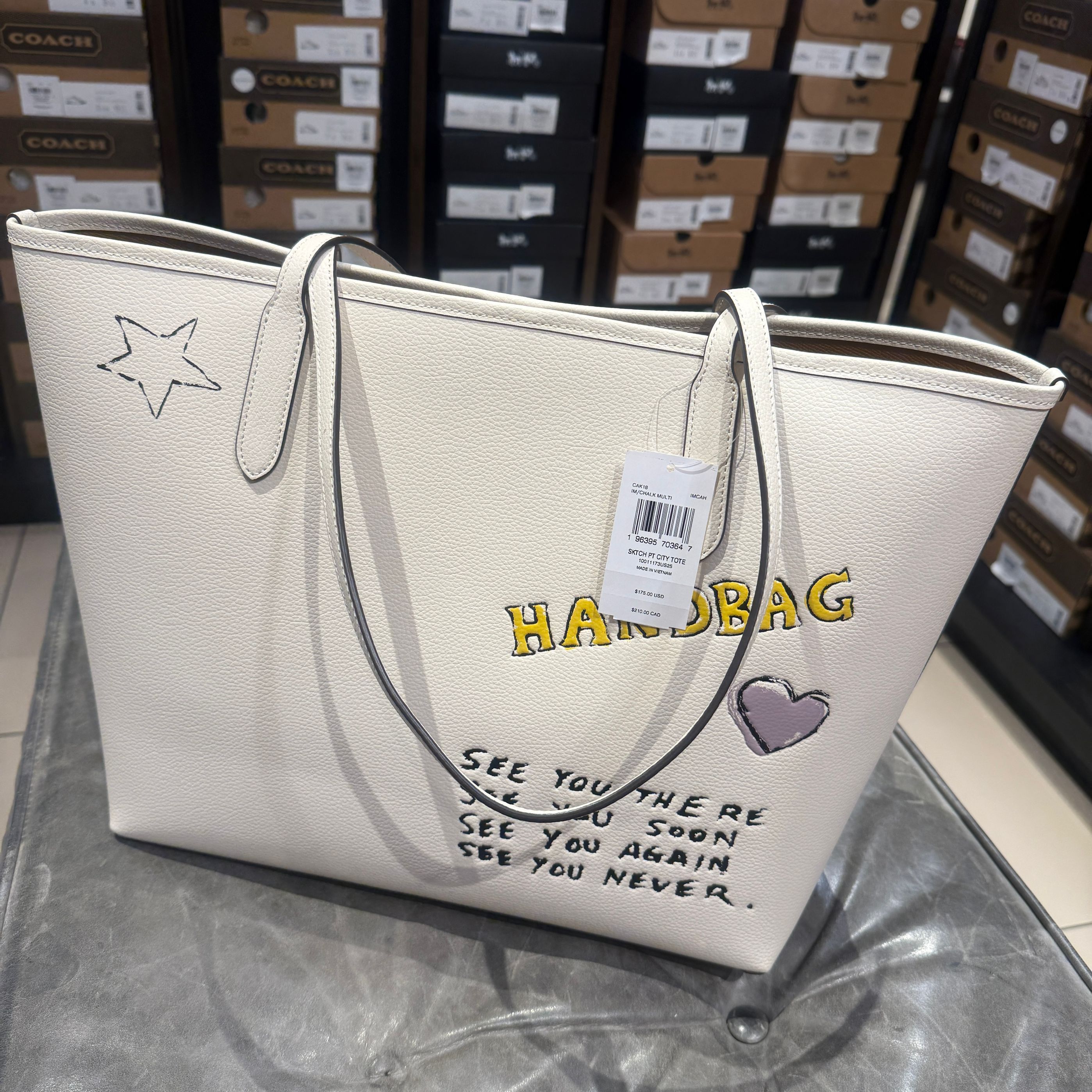 Coach coach City Tote Bag With Sketch Print cak18 | Grailed