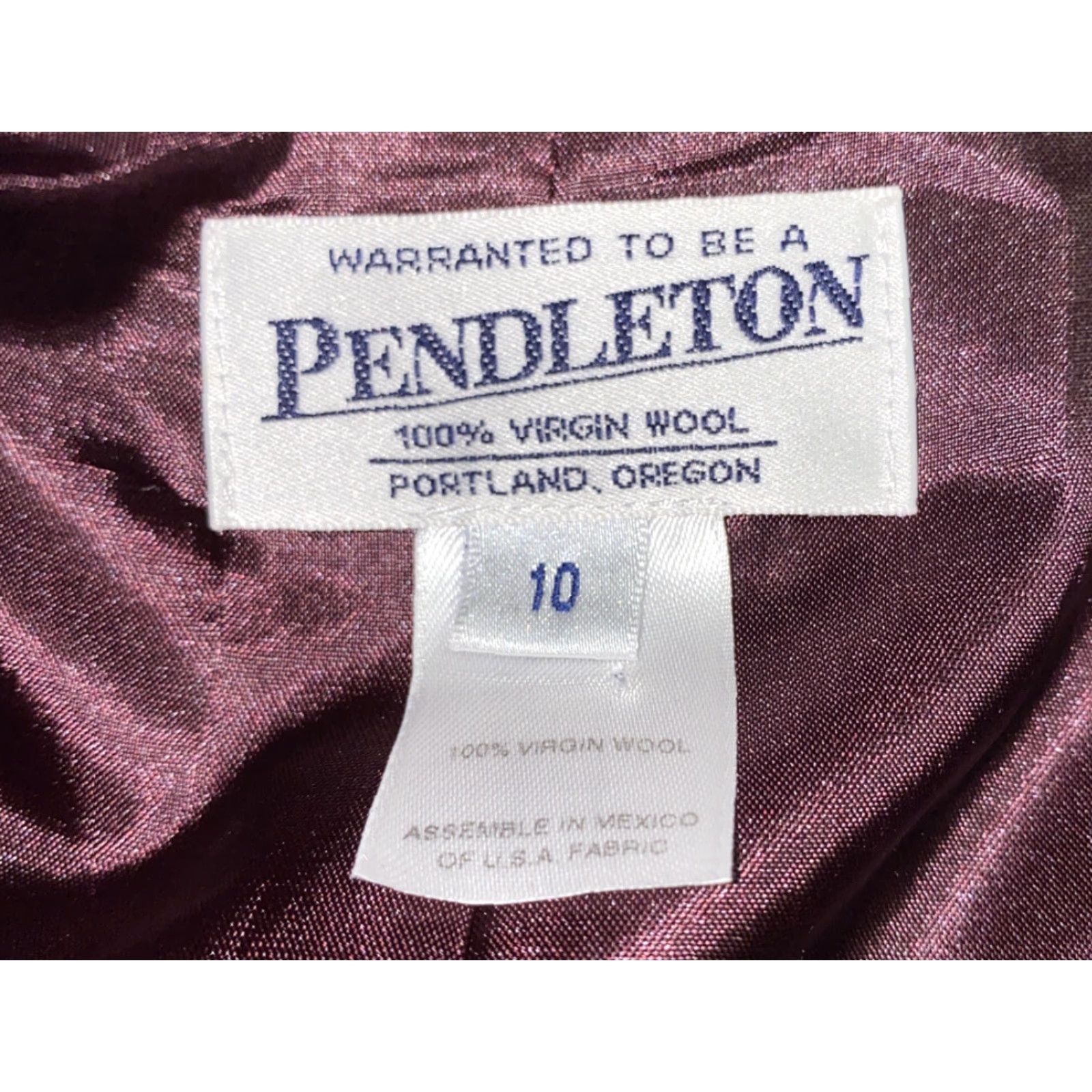 Pendleton Pendleton Womens Jacket 2 Button Sport Wool Red Size 10 Regular Womens Size L / US 10 / IT 46 - 6 Thumbnail