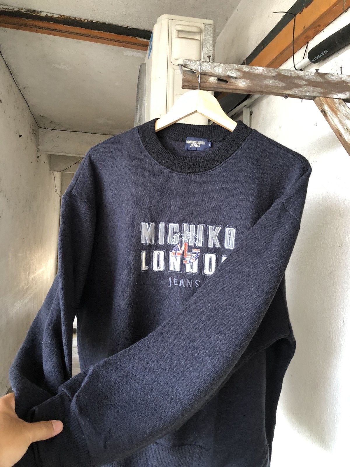 Michiko Koshino London Vintage 90s Michiko London Jeans Embroidery Logo Sweatshirt Size US L / EU 52-54 / 3 - 13 Thumbnail