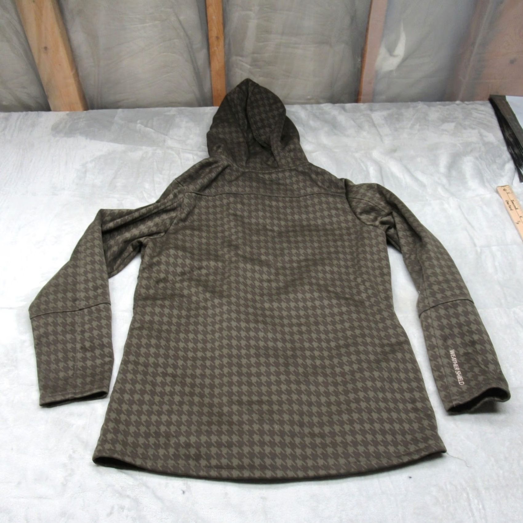 Avalanche Avalanche Jacket Womens Medium Brown Houndstooth Hood Softshell Rain Wind Snow Size M / US 6-8 / IT 42-44 - 2 Thumbnail