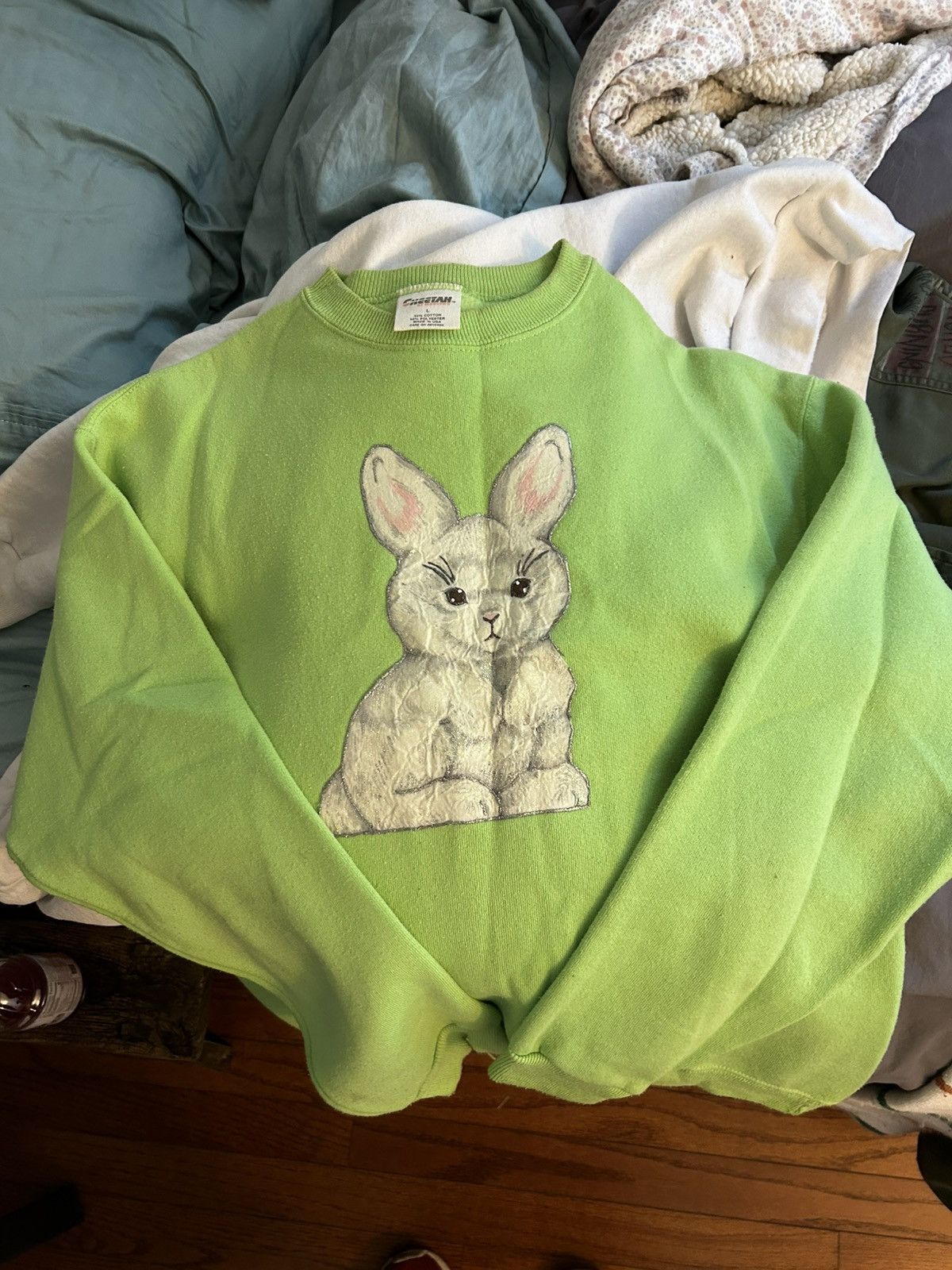 Other Vintage Handmade Rabbit Crewneck Sweatshirt Size US L / EU 52-54 / 3 - 1 Thumbnail