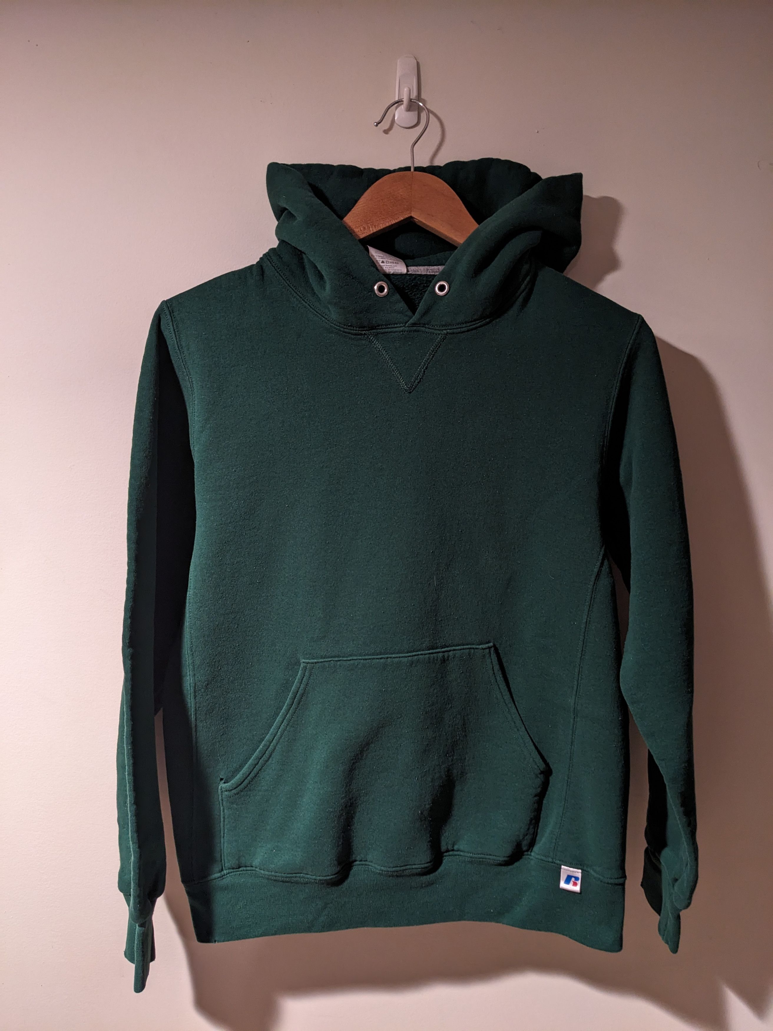 Russell Athletic × Vintage Vintage Russell Athletic Blank Essential Green Small Hoodie Size US S / EU 44-46 / 1 - 1 Thumbnail