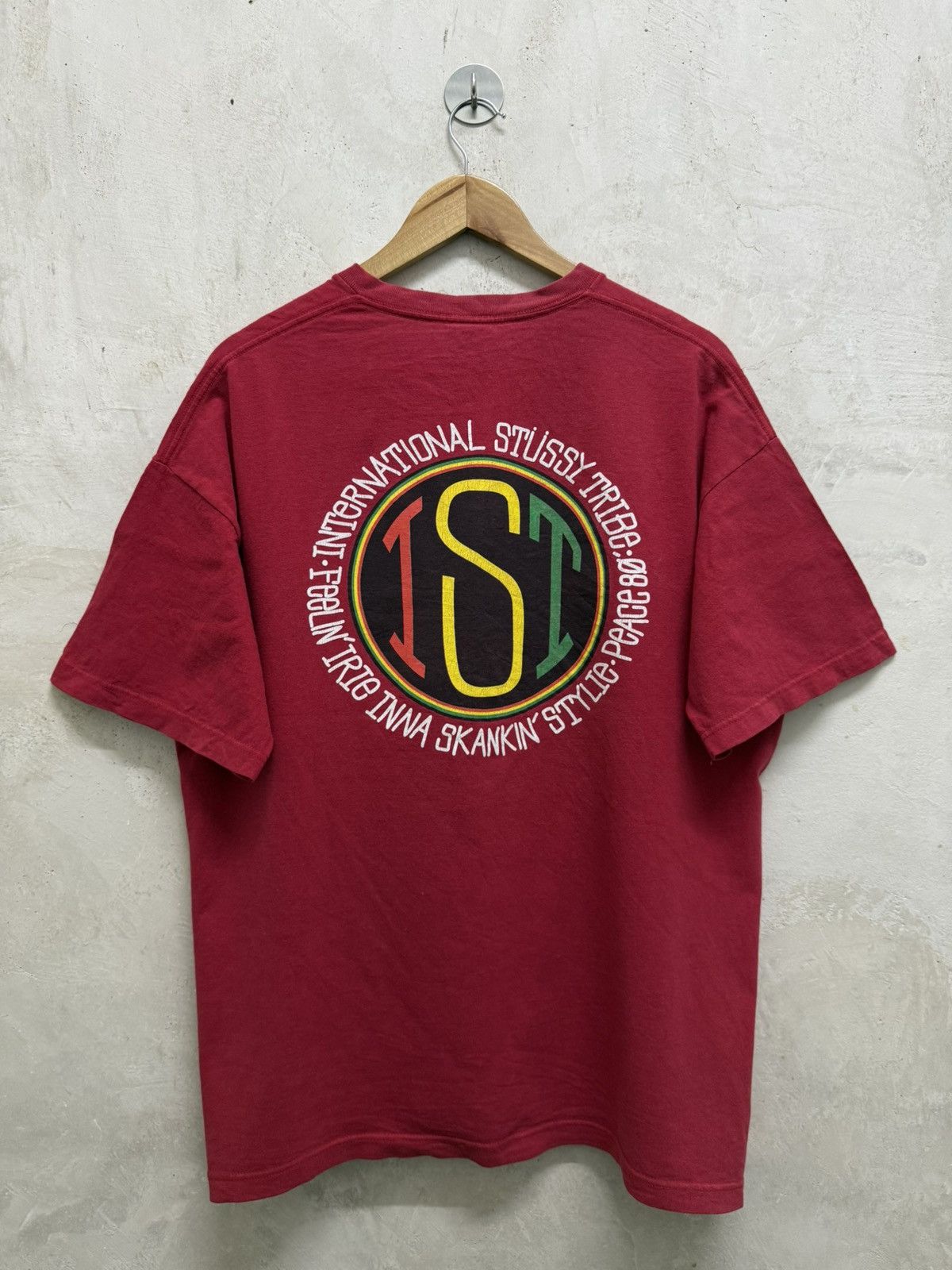 Stussy 2000s International Stussy Tribe Feelin Irie Rasta Tshirt Size US XL / EU 56 / 4 - 1 Thumbnail