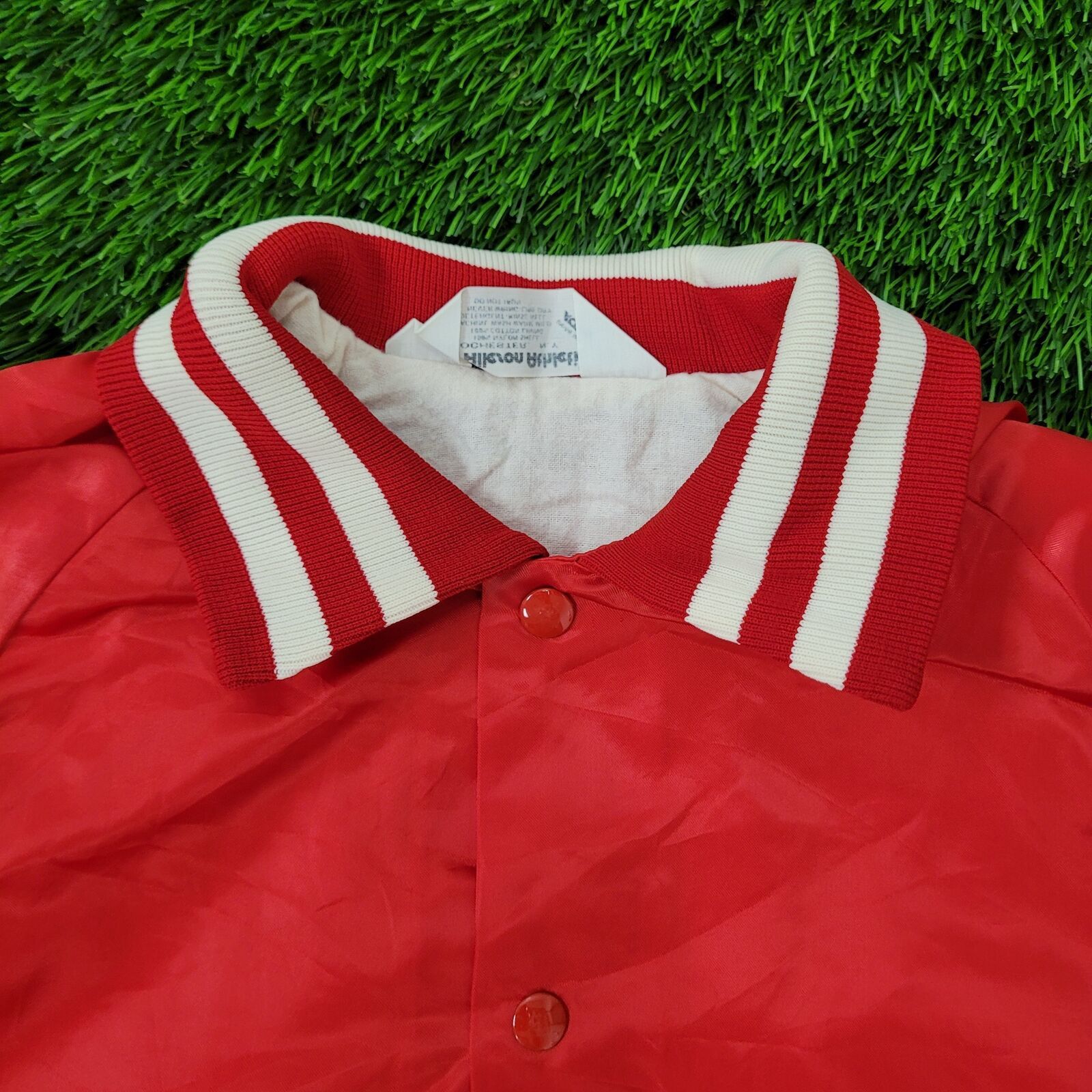 Vintage Vintage 80s Chicago Directory Club Bomber Jacket M 22x24 Red Size US M / EU 48-50 / 2 - 10 Thumbnail