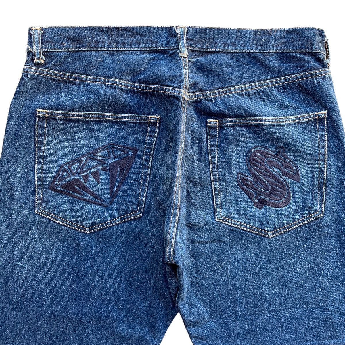Billionaire Boys Club BBC DIAMOND & DOLLAR SELVEDGE JEANS Size US 36 / EU 52 - 2 Thumbnail